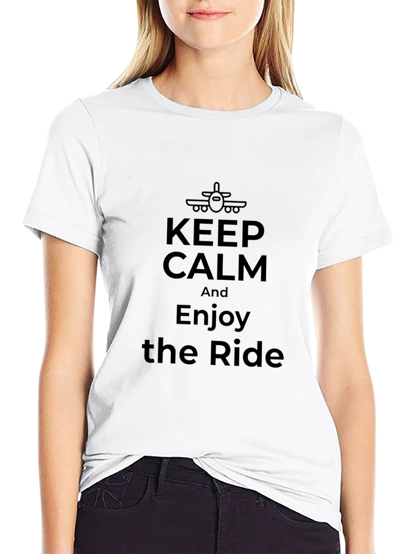 Keep Calm and Enjoy the Ride Airplane T-Shirt