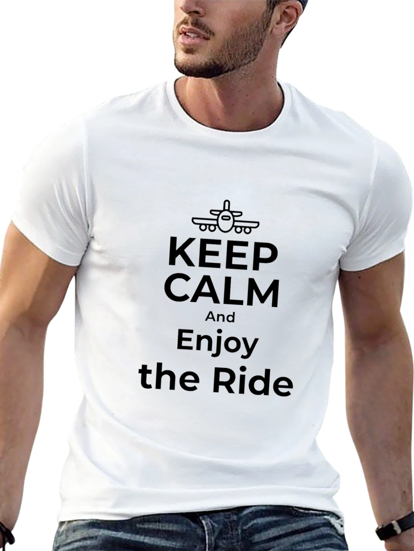 Keep Calm and Enjoy the Ride Airplane T-Shirt