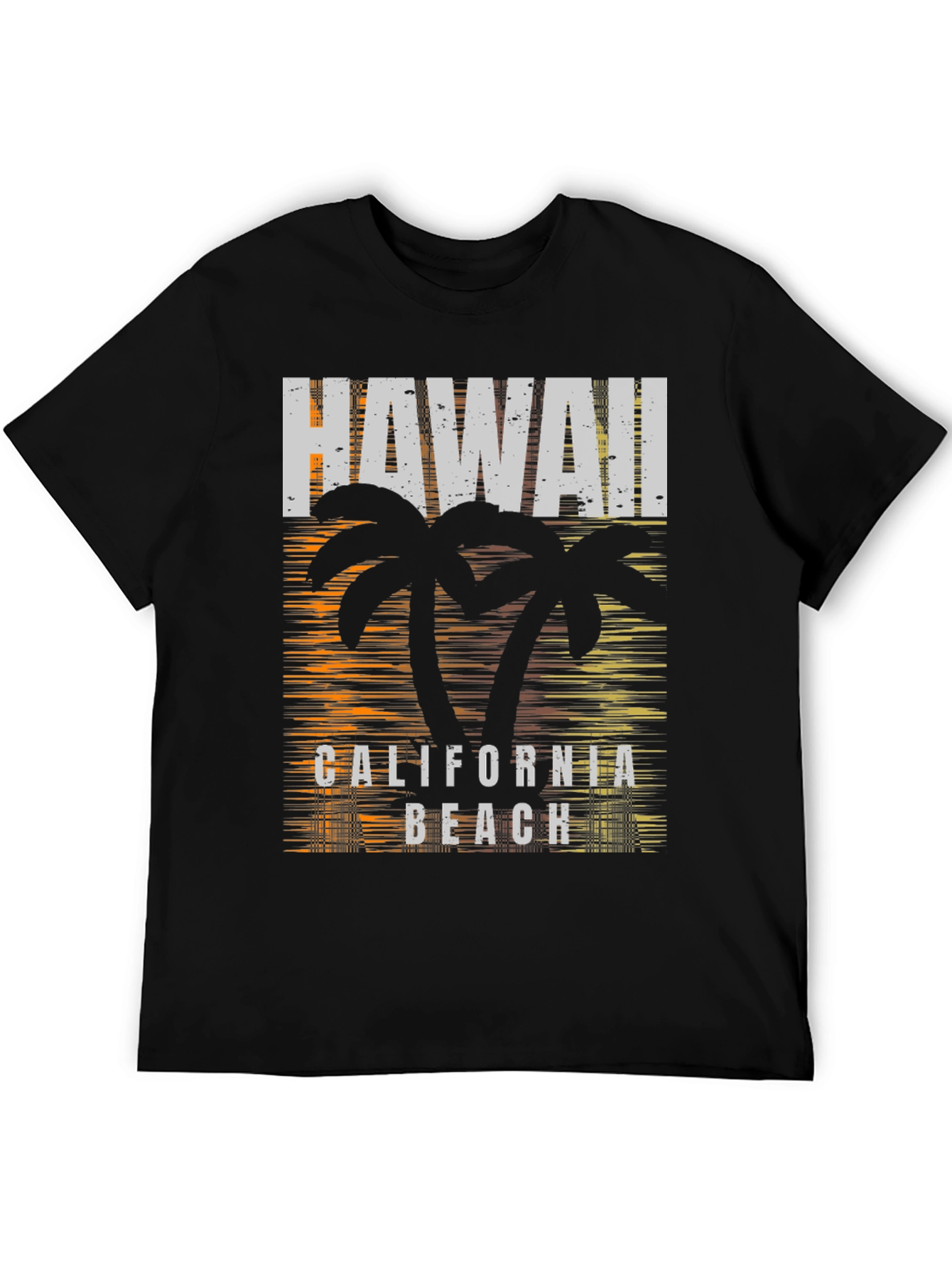 Hawaii California Beach Graphic Print T-Shirt