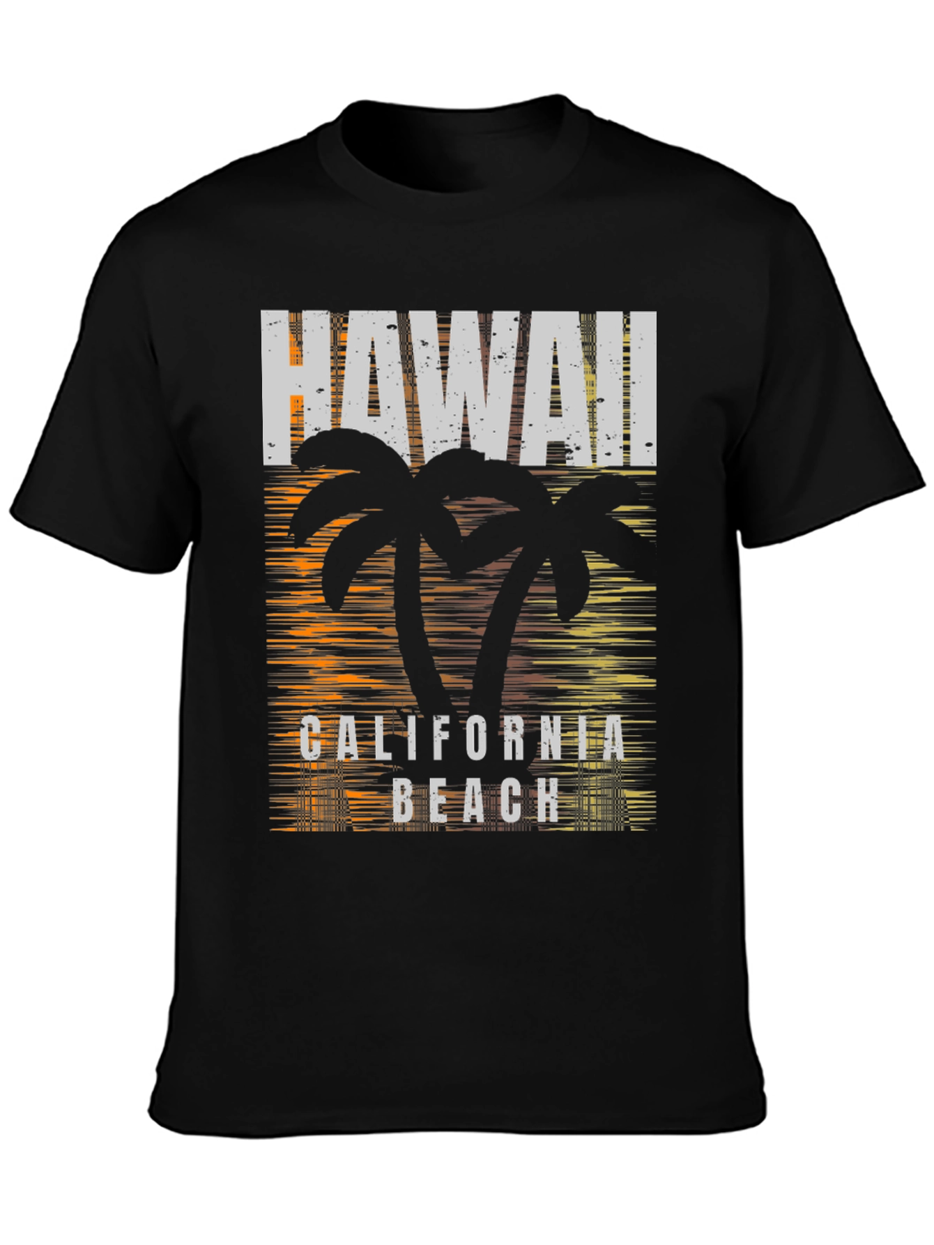 Hawaii California Beach Graphic Print T-Shirt