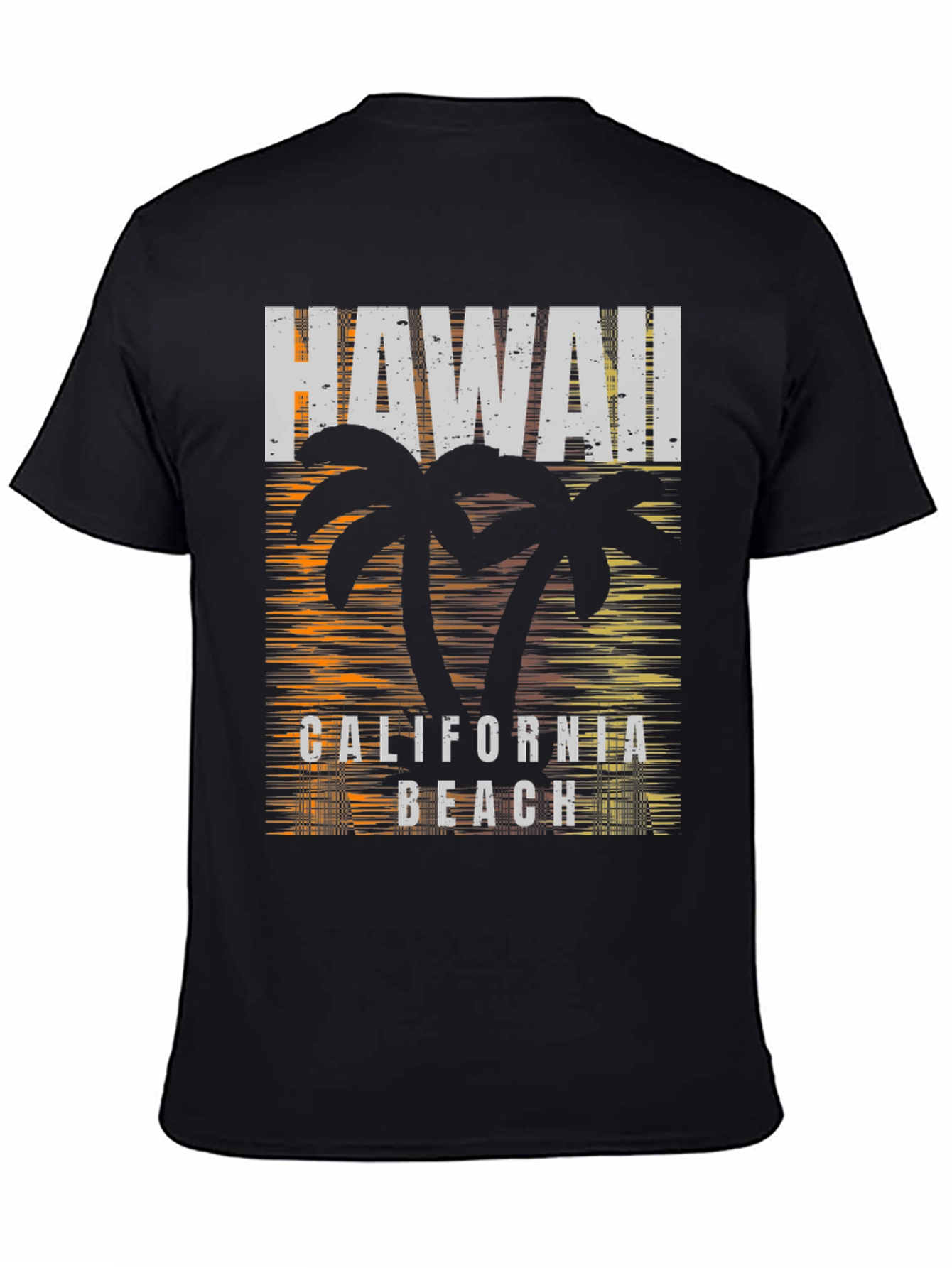 Hawaii California Beach Graphic Print T-Shirt