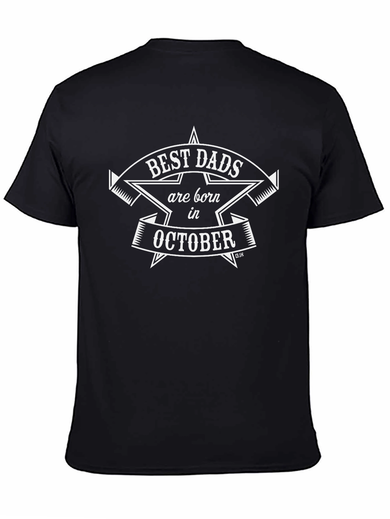 Best Dads Born in October Black T-Shirt
