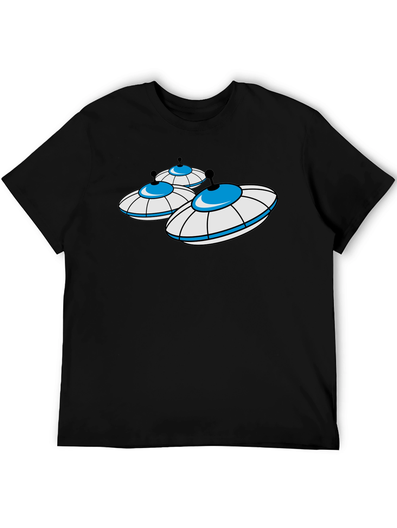 UFO Graphic T-Shirt - Black Cotton Blend Tee