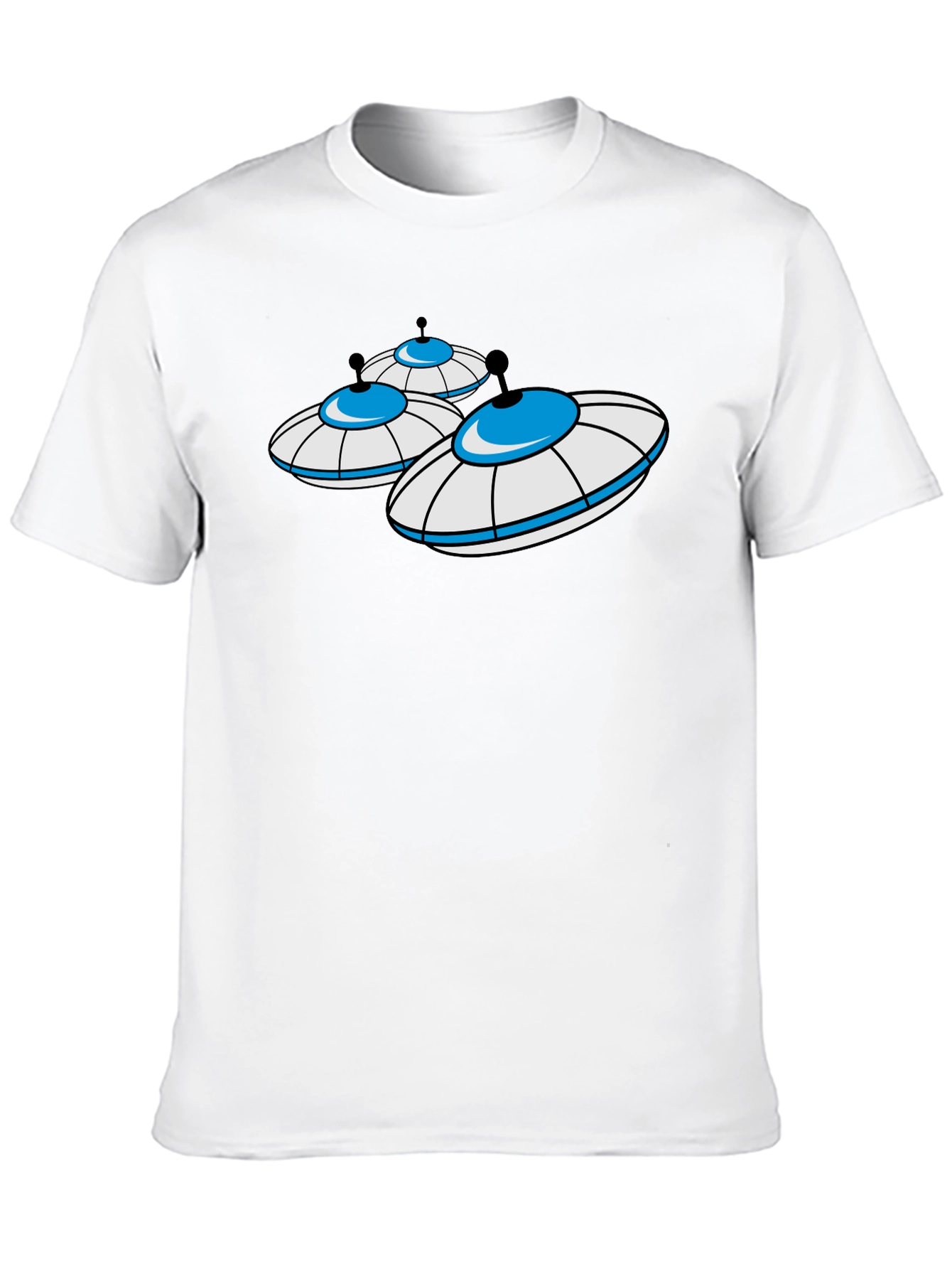 UFO Graphic T-Shirt - Black Cotton Blend Tee
