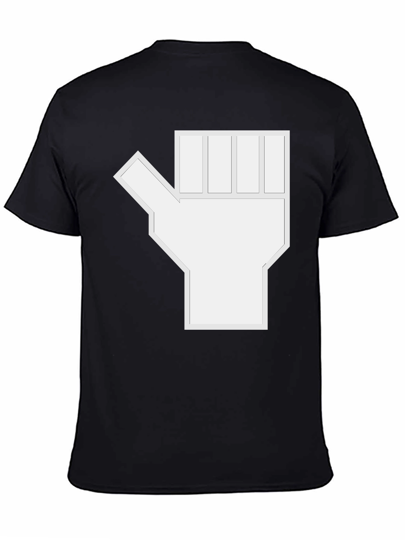 Abstract Graphic Hand Black T-Shirt