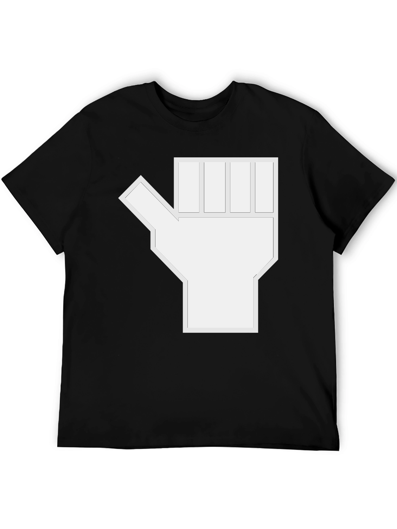 Abstract Graphic Hand Black T-Shirt