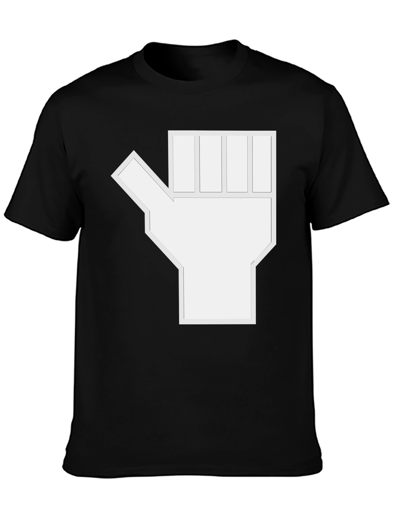 Abstract Graphic Hand Black T-Shirt