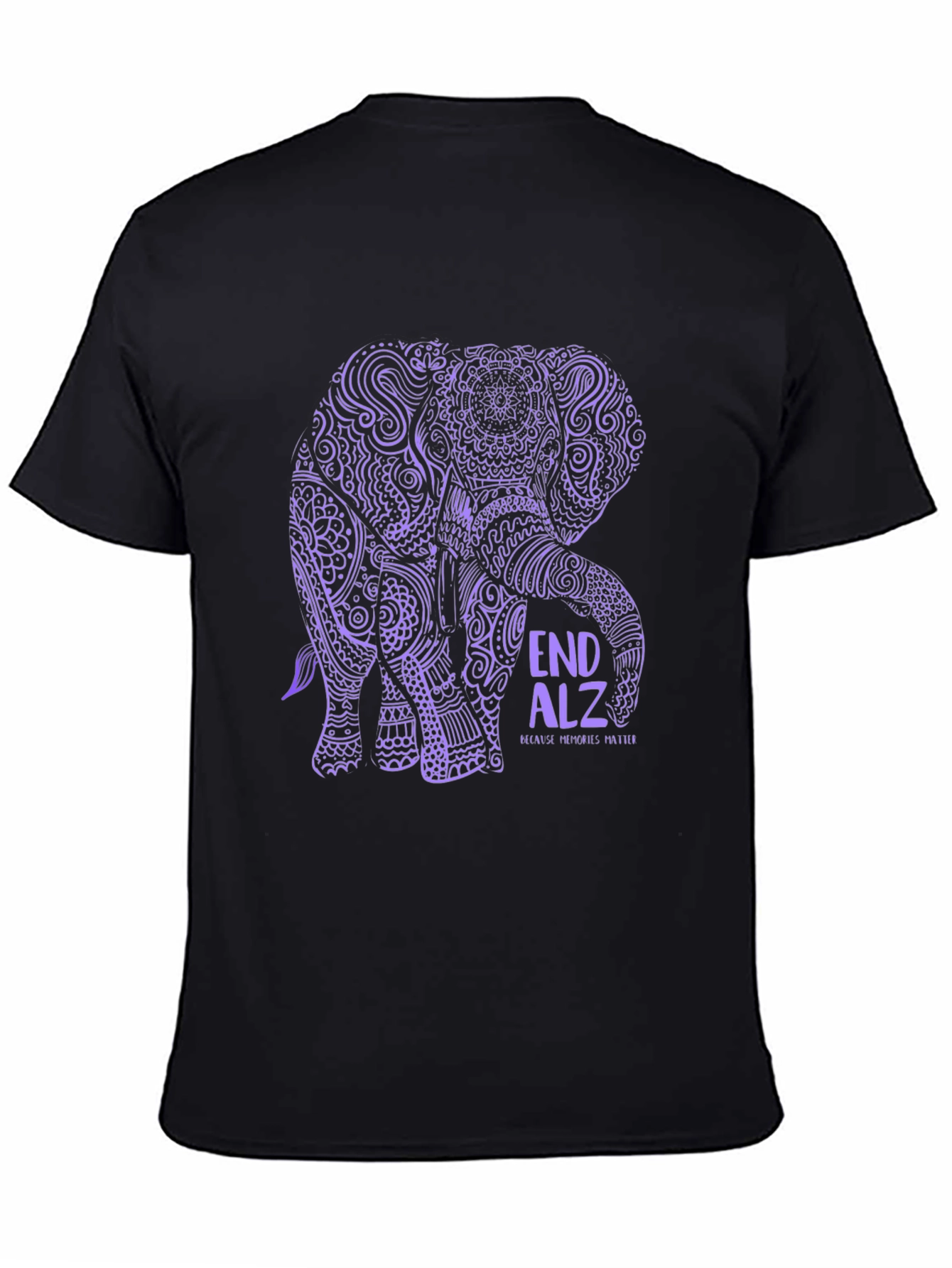 End ALZ Elephant Graphic Tee - Black