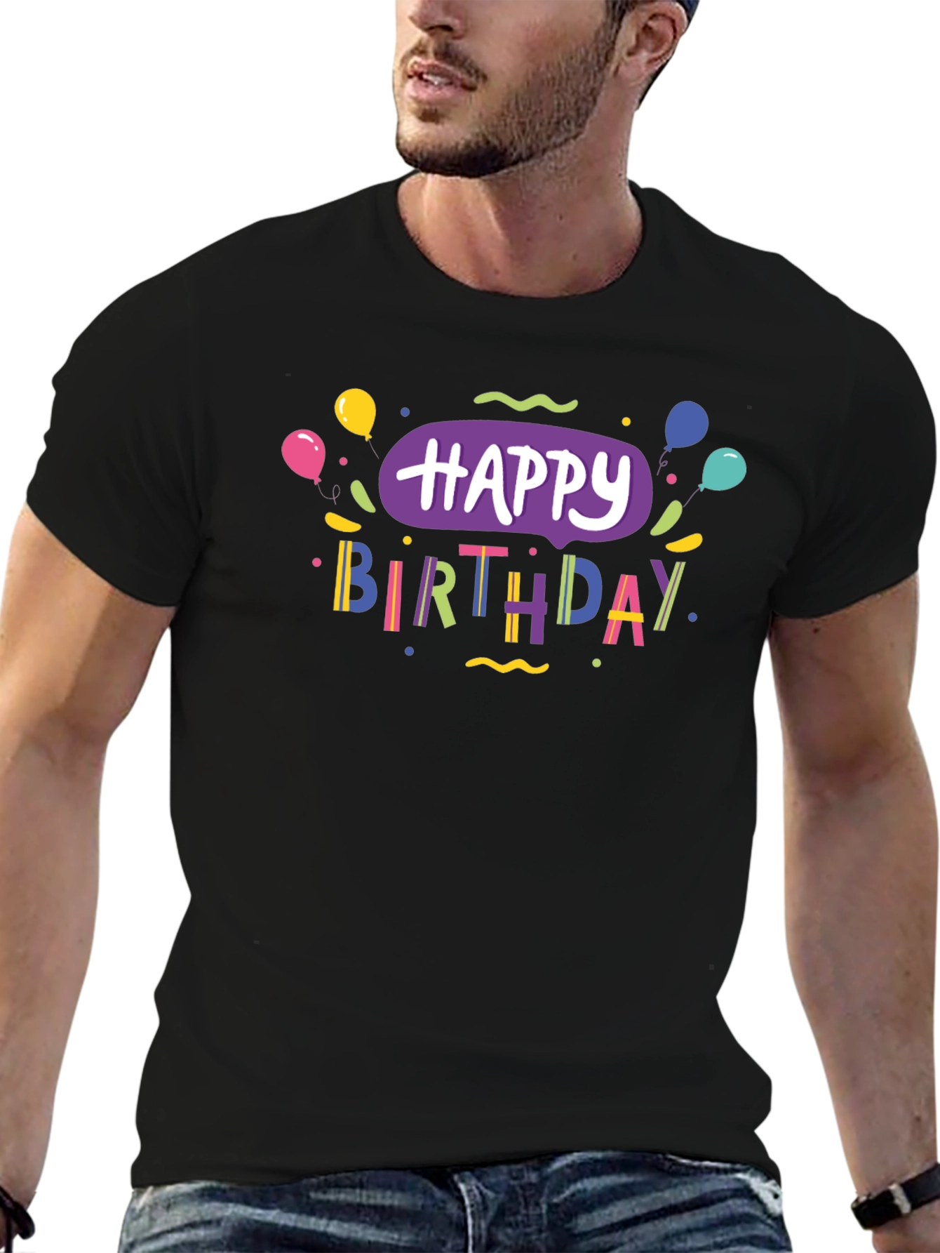 Happy Birthday Black T-Shirt