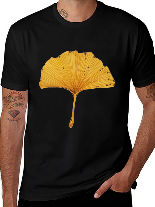 Ginkgo Leaf Black T-Shirt