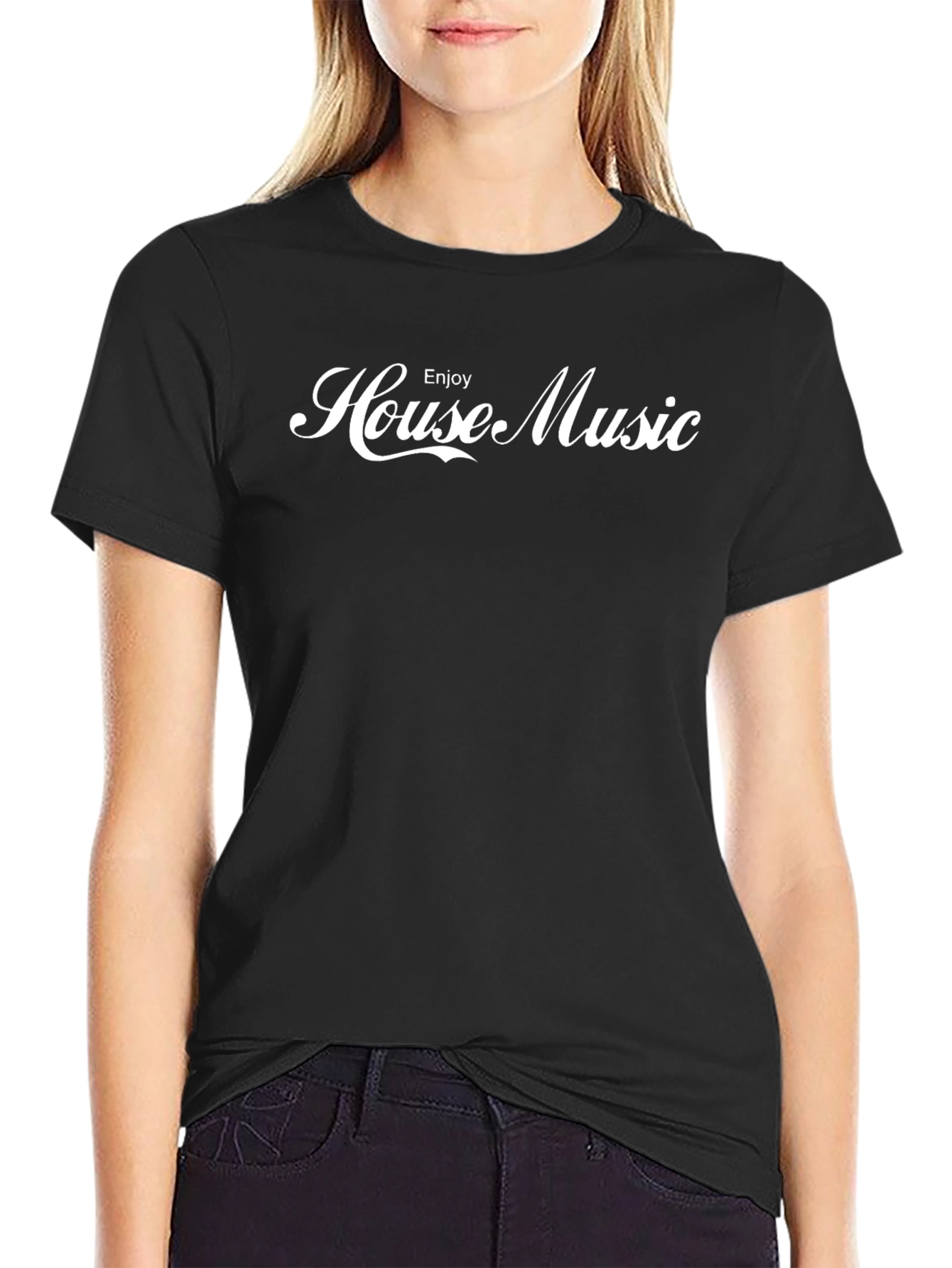 Enjoy House Music Black T-Shirt