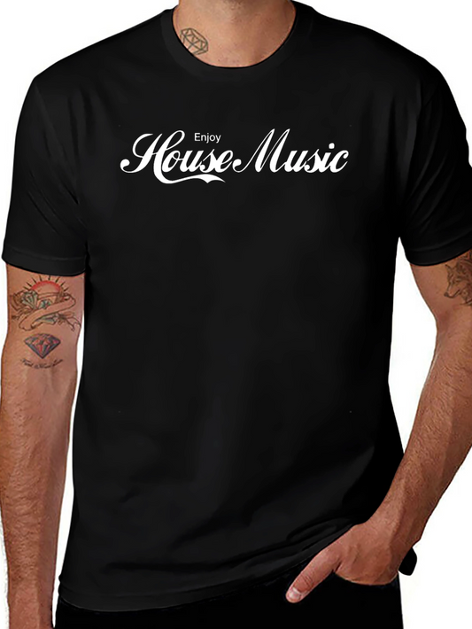 Enjoy House Music Black T-Shirt