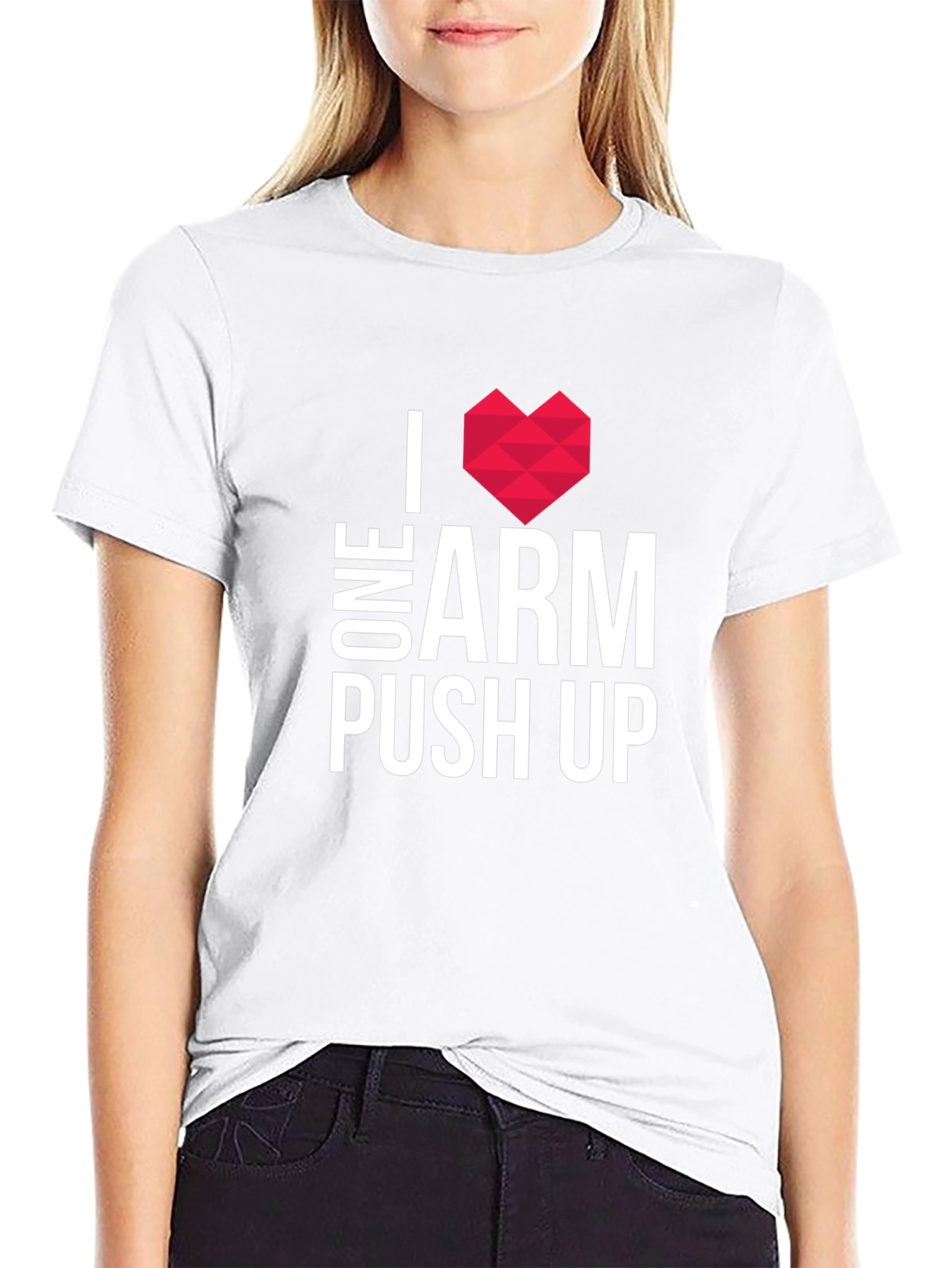I Heart One Arm Push Ups Graphic Tee