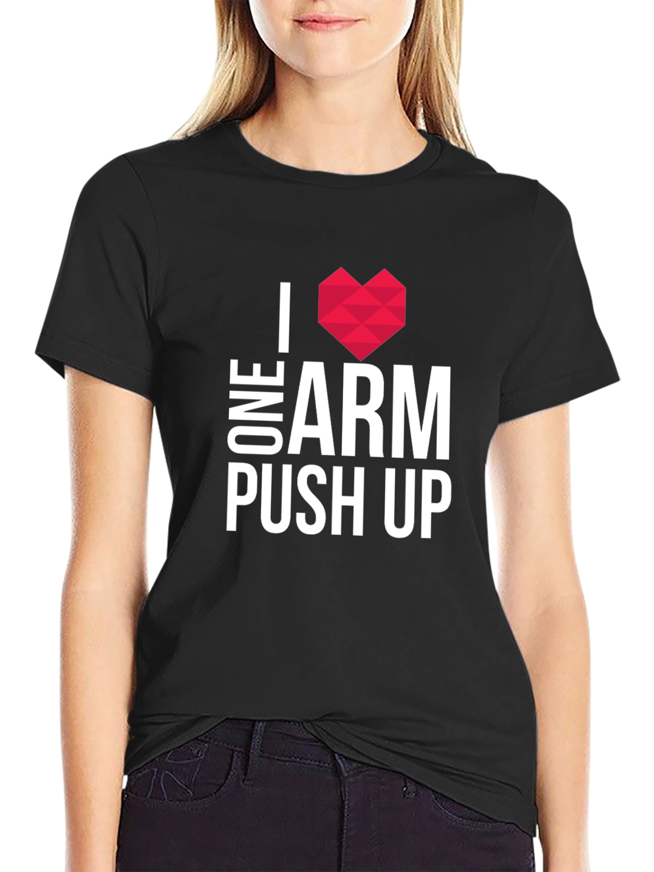 I Heart One Arm Push Ups Graphic Tee