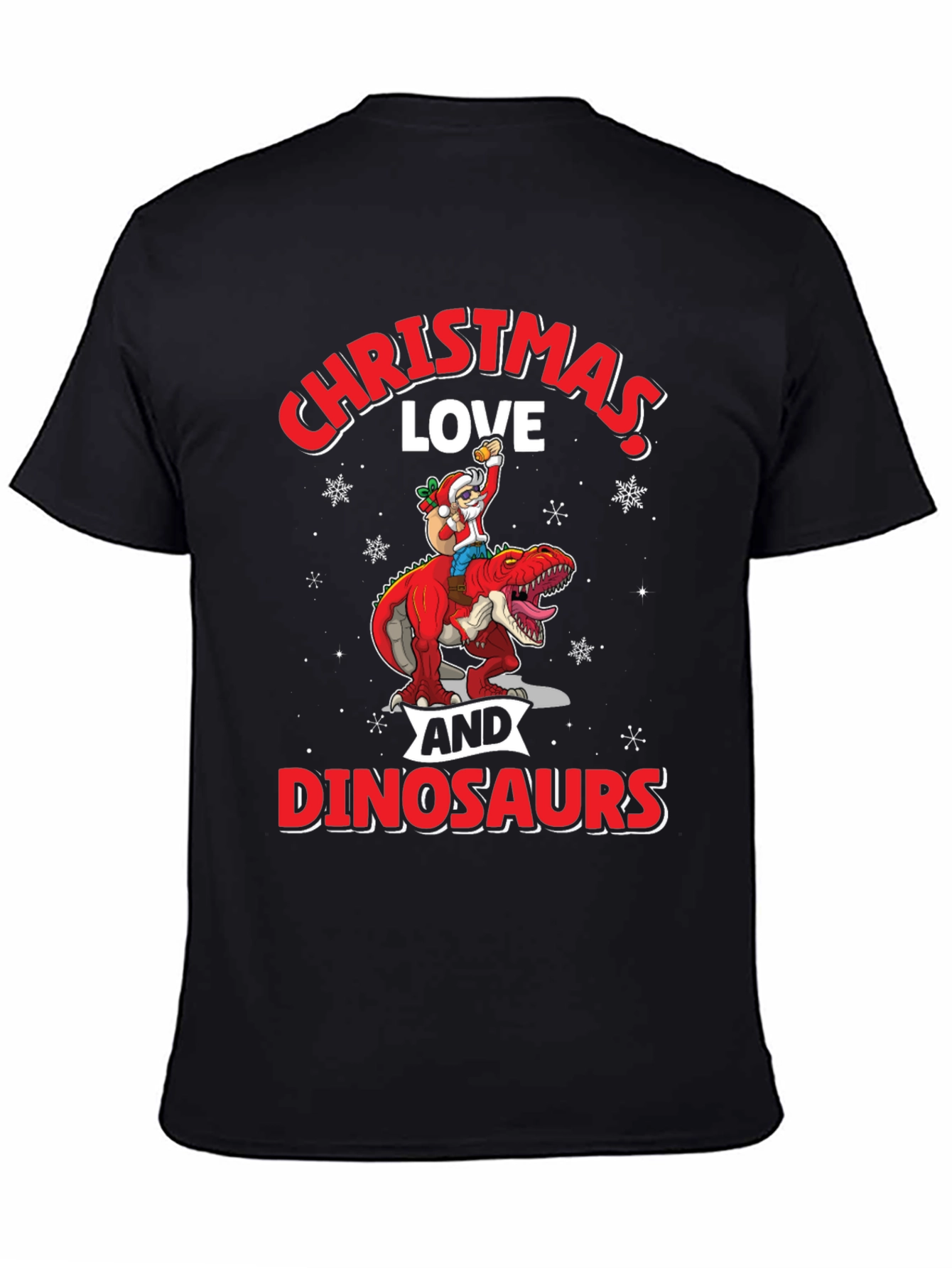 Christmas Love and Dinosaurs Graphic Tee