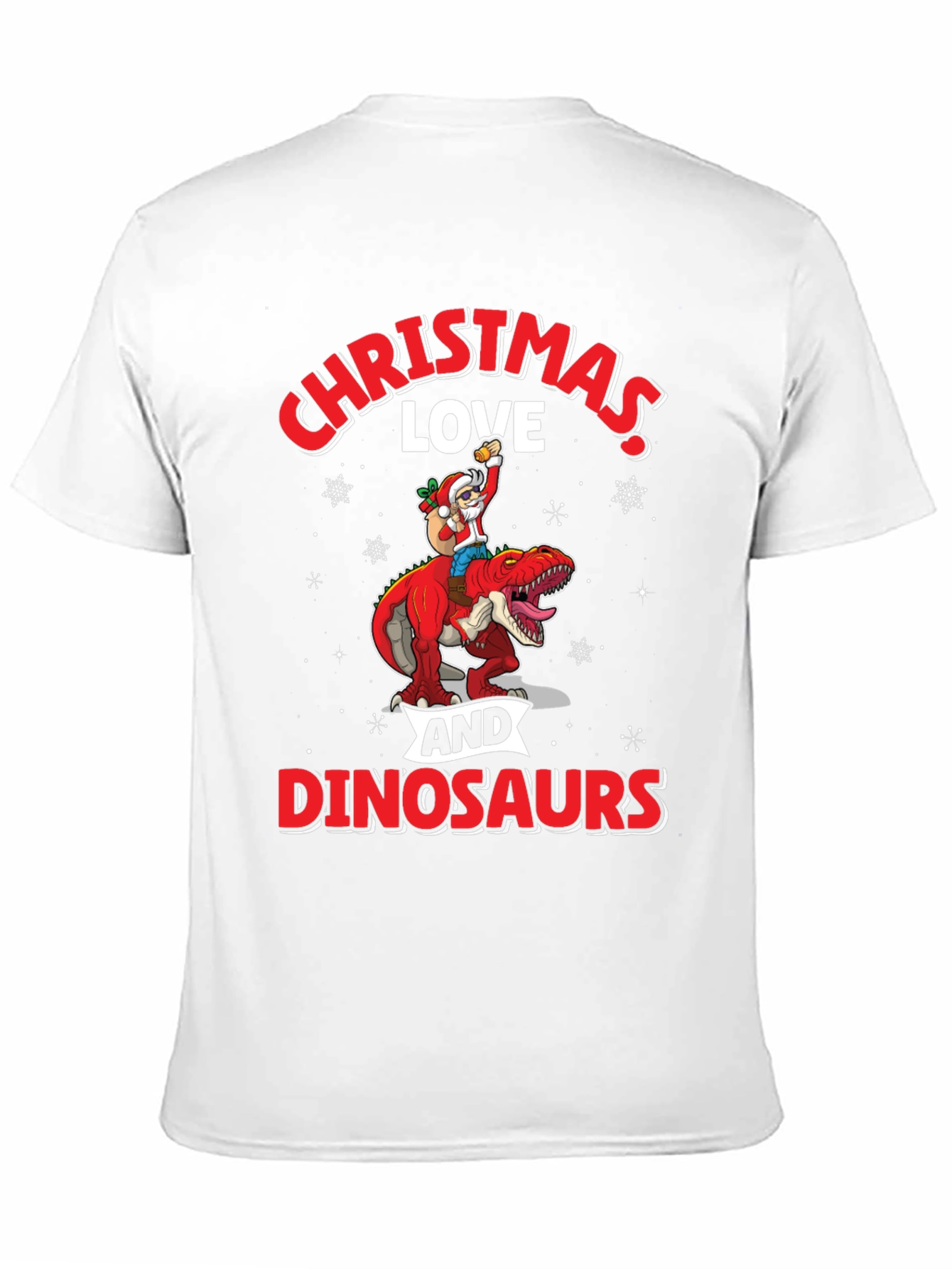 Christmas Love and Dinosaurs Graphic Tee