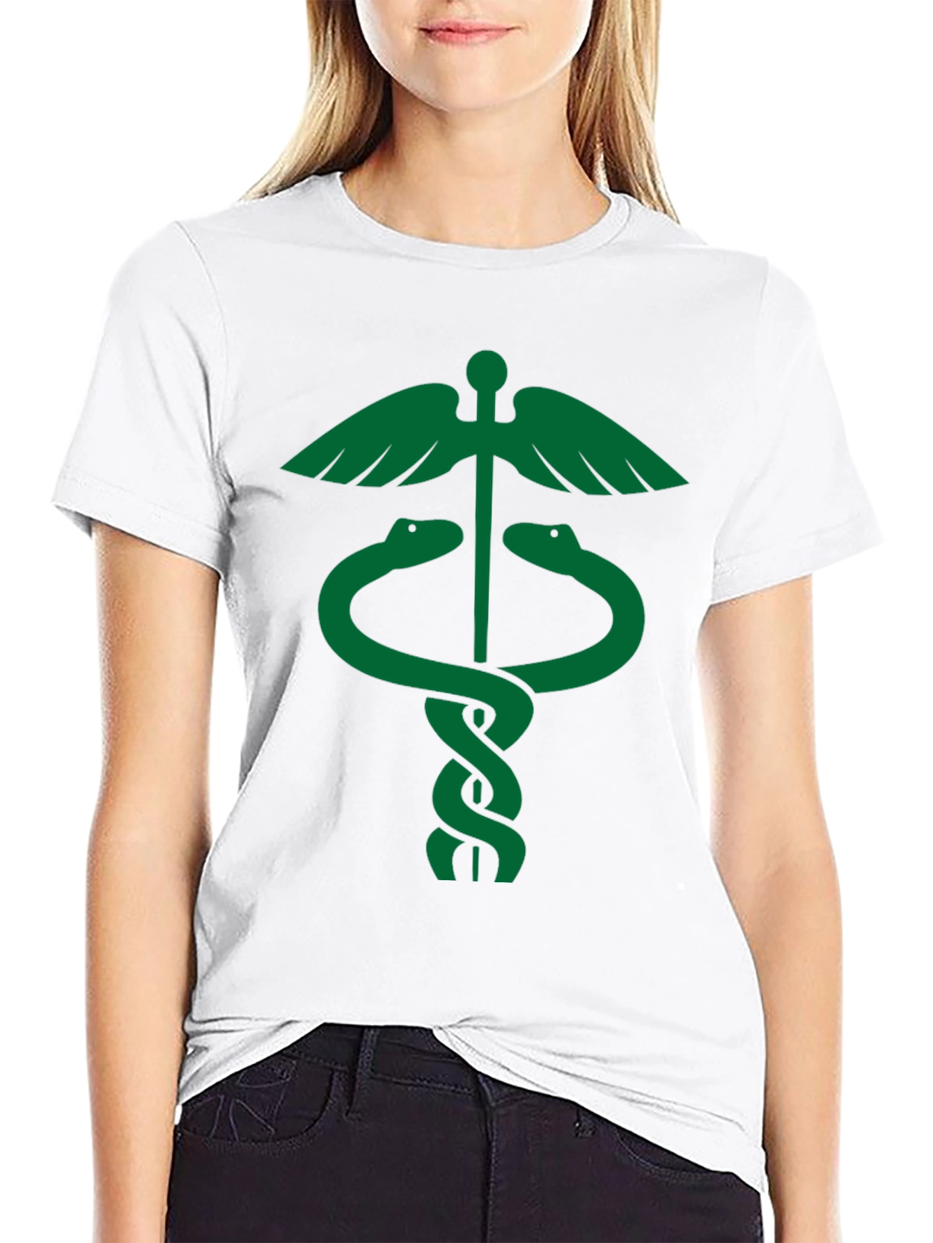 Caduceus Symbol Black T-Shirt