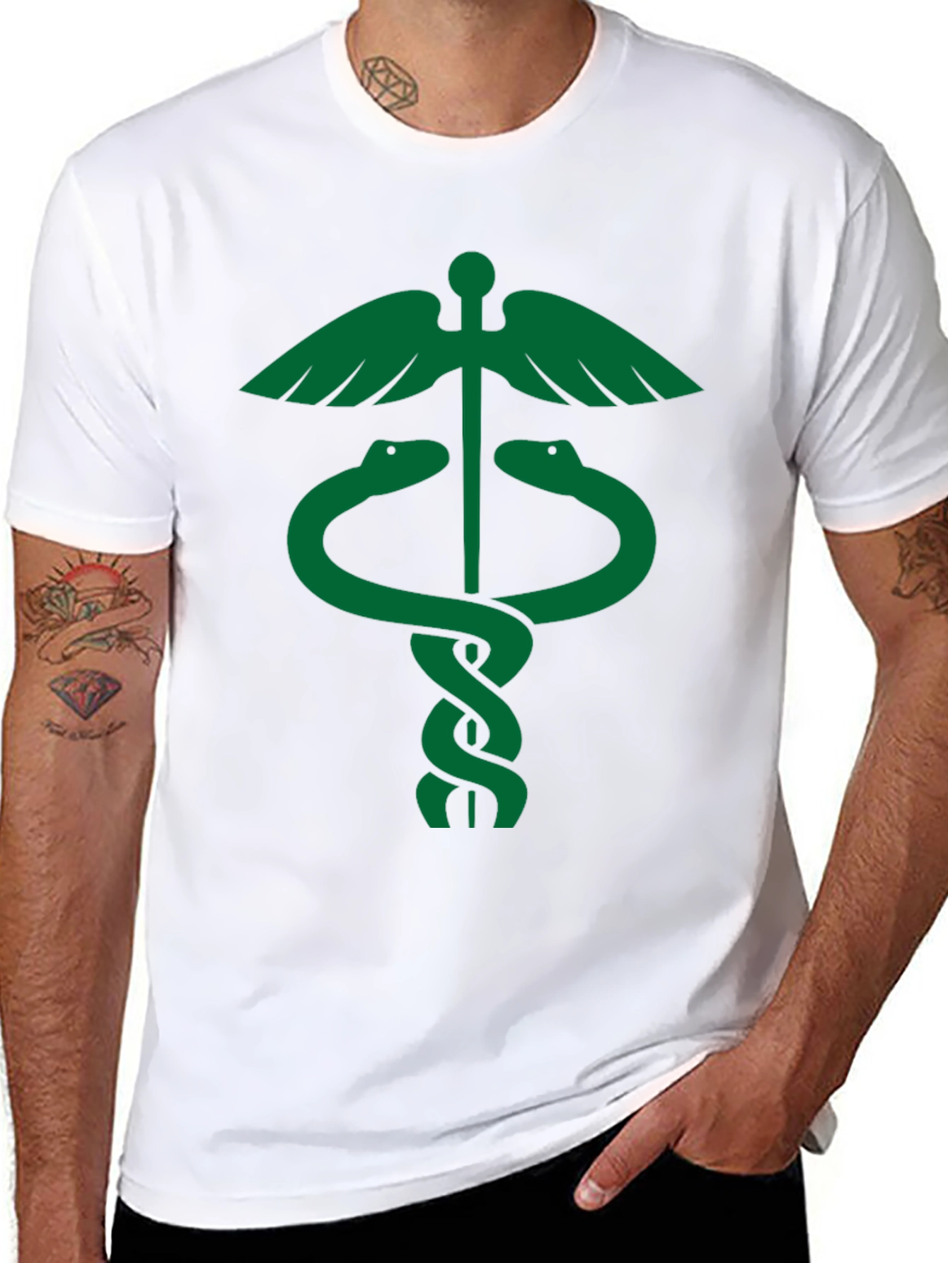 Caduceus Symbol Black T-Shirt