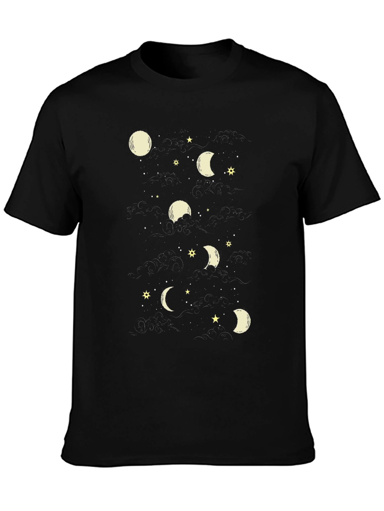 Moon Phase Graphic Tee - Stylish Mens T-Shirt