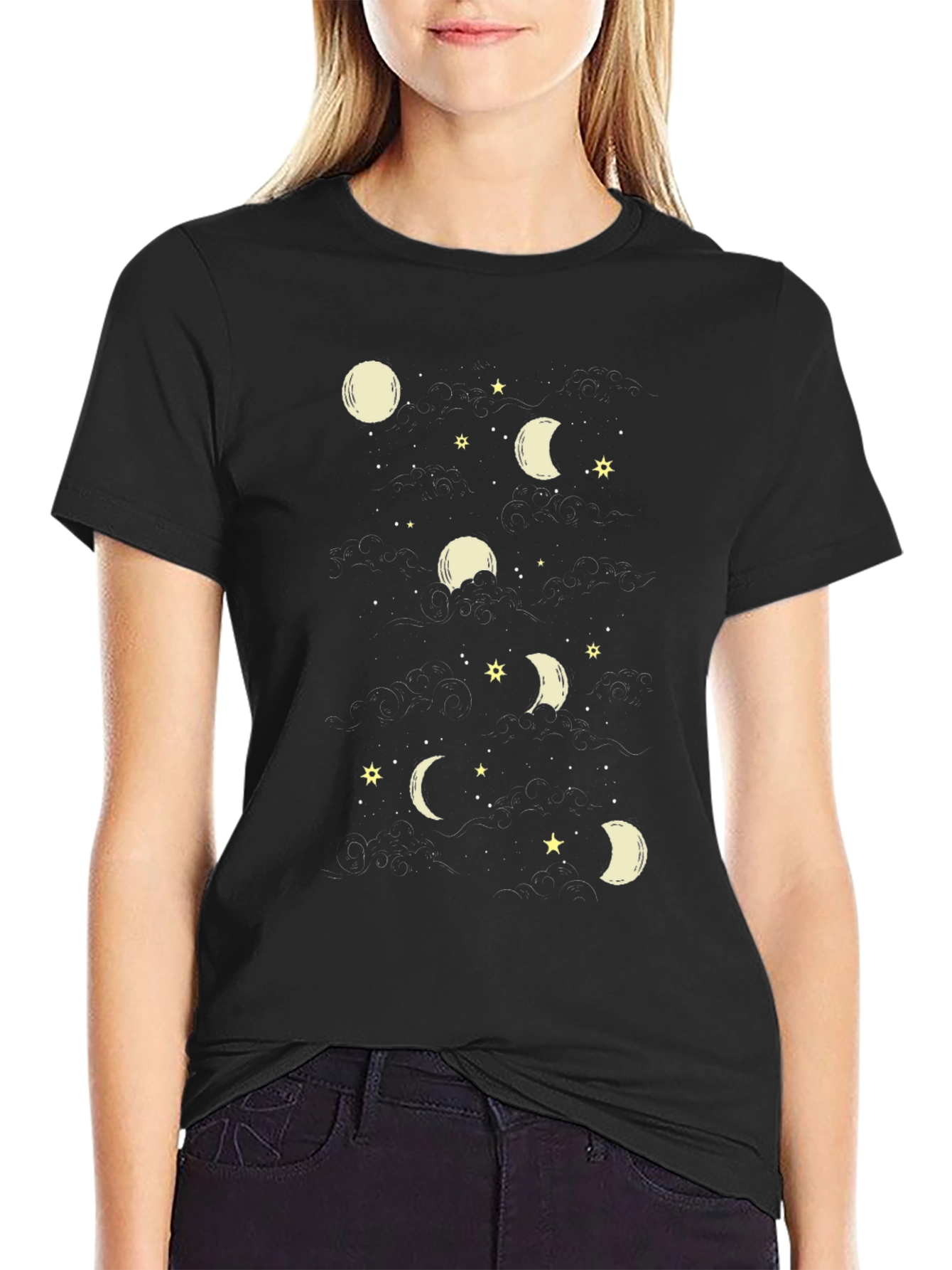 Moon Phase Graphic Tee - Stylish Mens T-Shirt