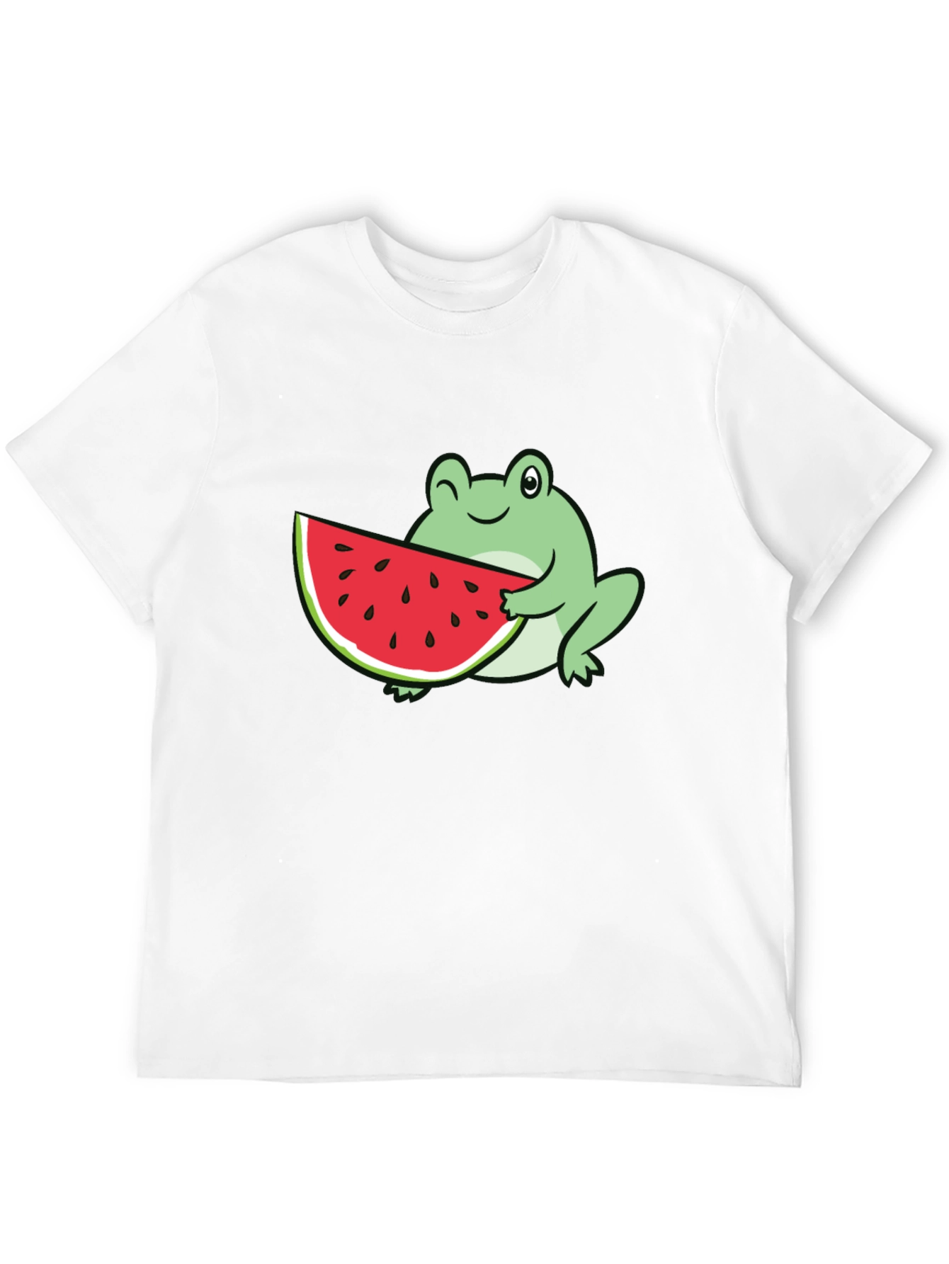 Frog Eating Watermelon Graphic Tee