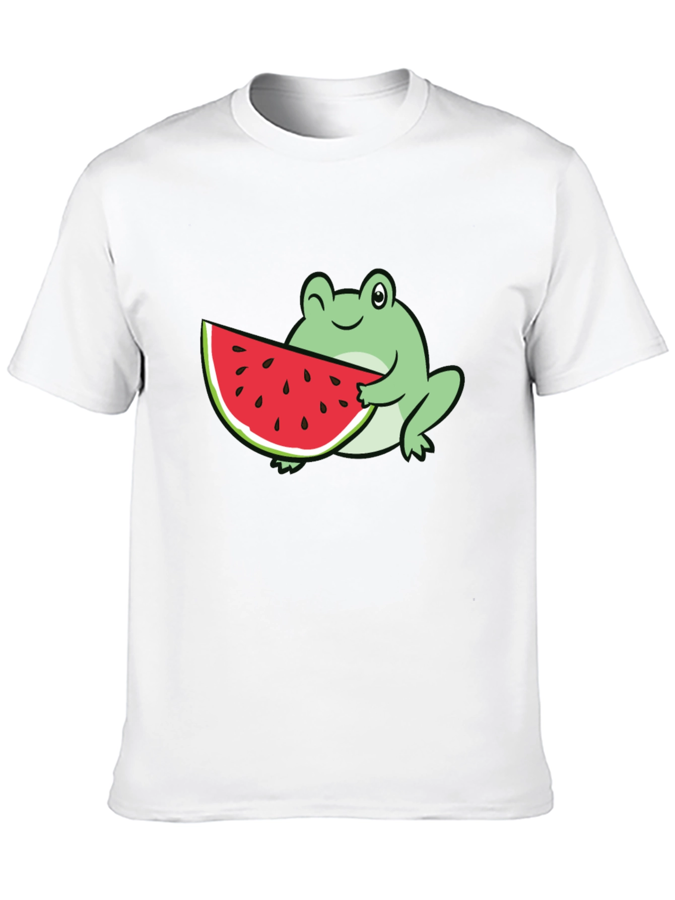 Frog Eating Watermelon Graphic Tee