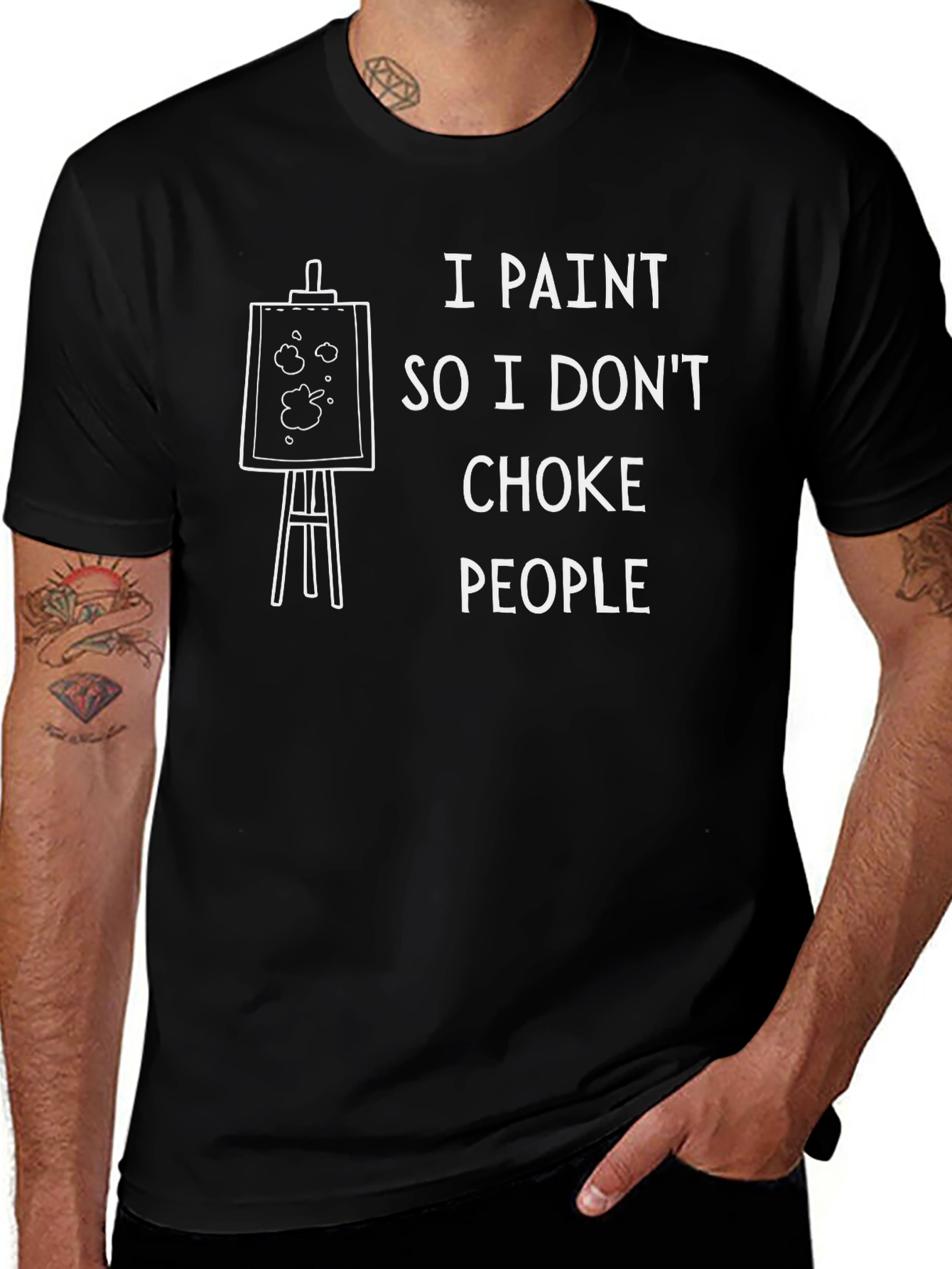 I Paint So I Dont Choke People Graphic T-Shirt