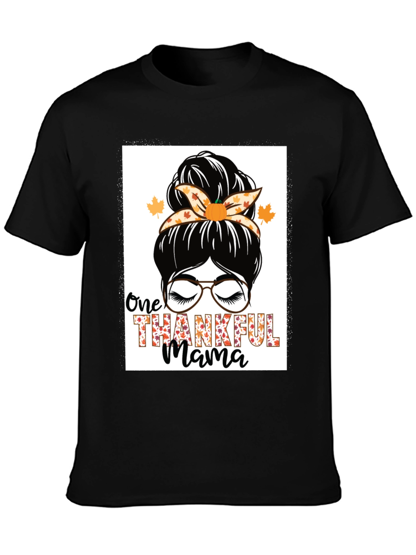 One Thankful Mama T-Shirt Fall Thanksgiving Tee