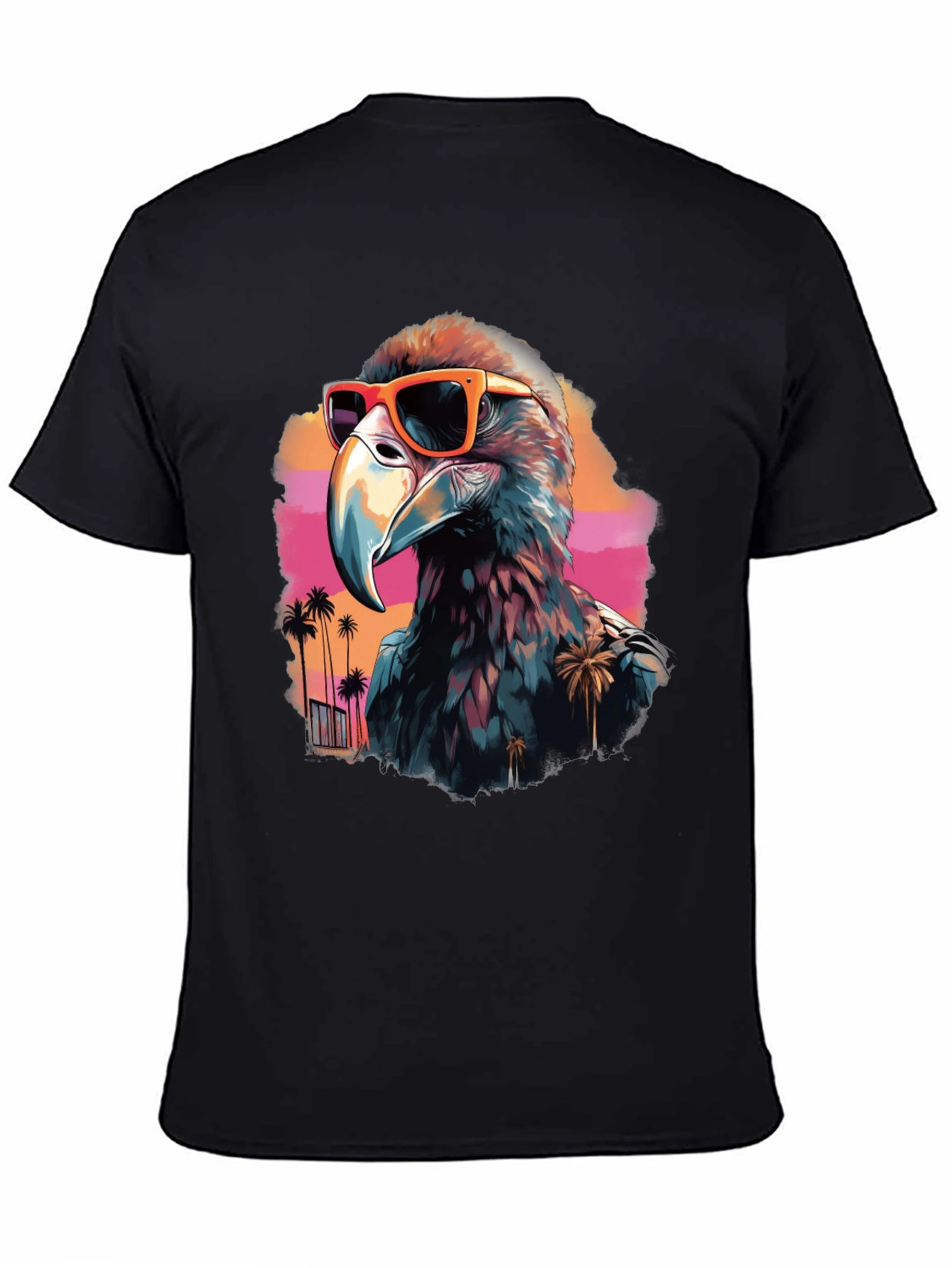 Cool Eagle with Sunglasses Black T-Shirt