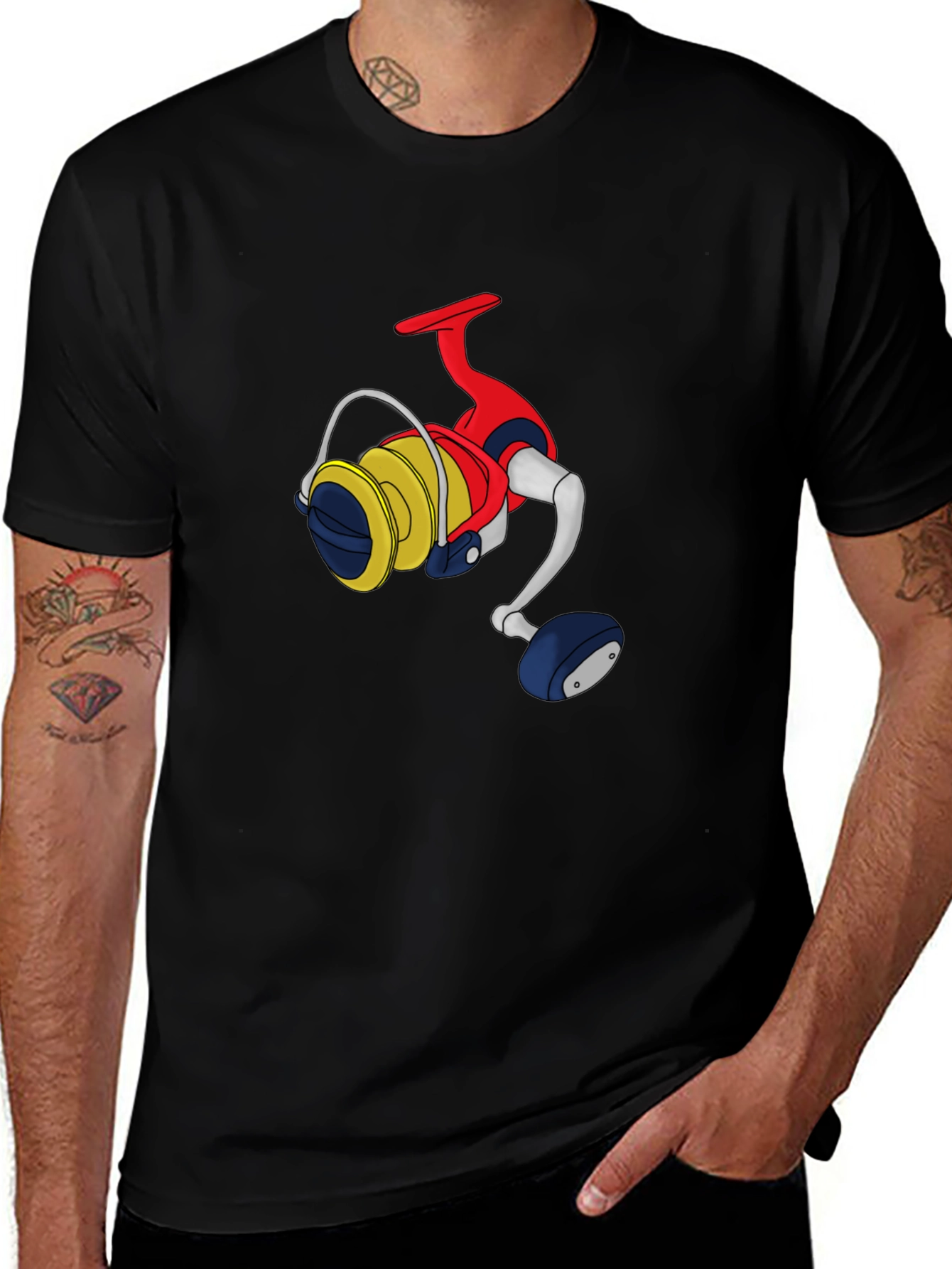 Fishing Reel Graphic Tee - Angler Gift