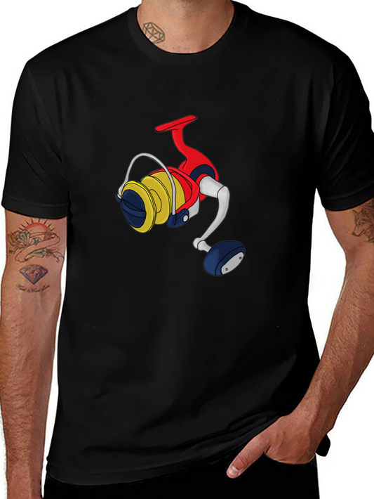 Fishing Reel Graphic Tee - Angler Gift