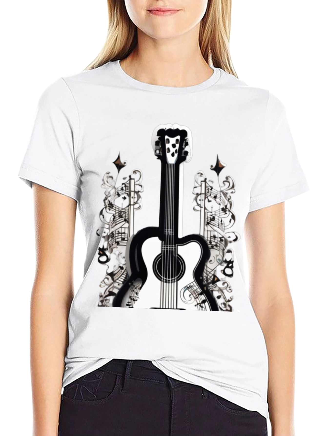 Musical Guitar Graphic T-Shirt