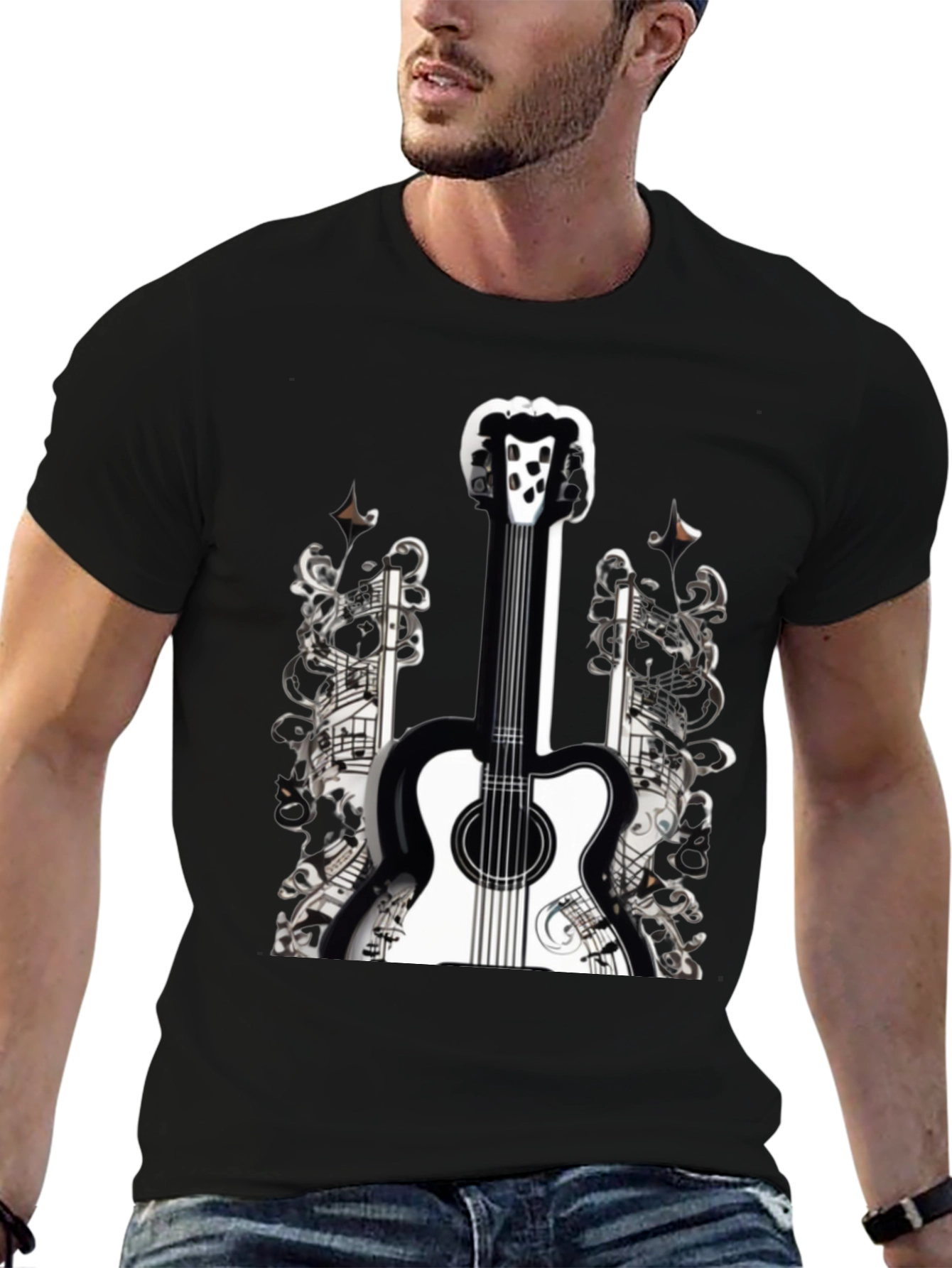 Musical Guitar Graphic T-Shirt