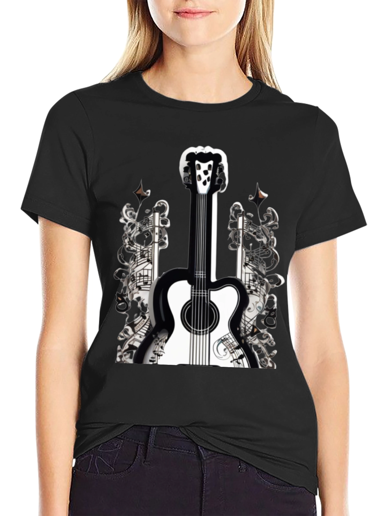 Musical Guitar Graphic T-Shirt