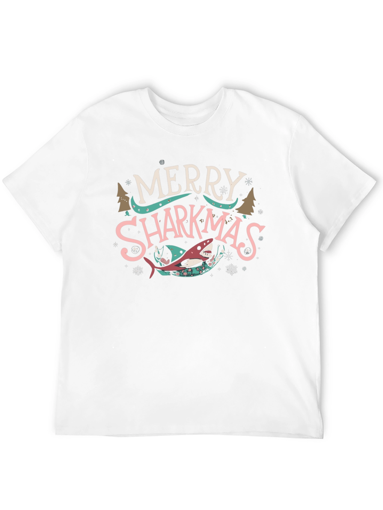 Merry Sharkmas T-Shirt - Holiday Shark Design