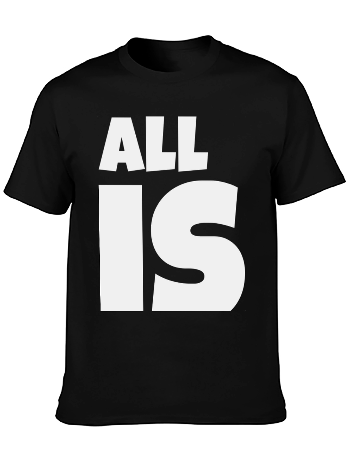 All Is Well Graphic Tee - Black Cotton T-Shirt