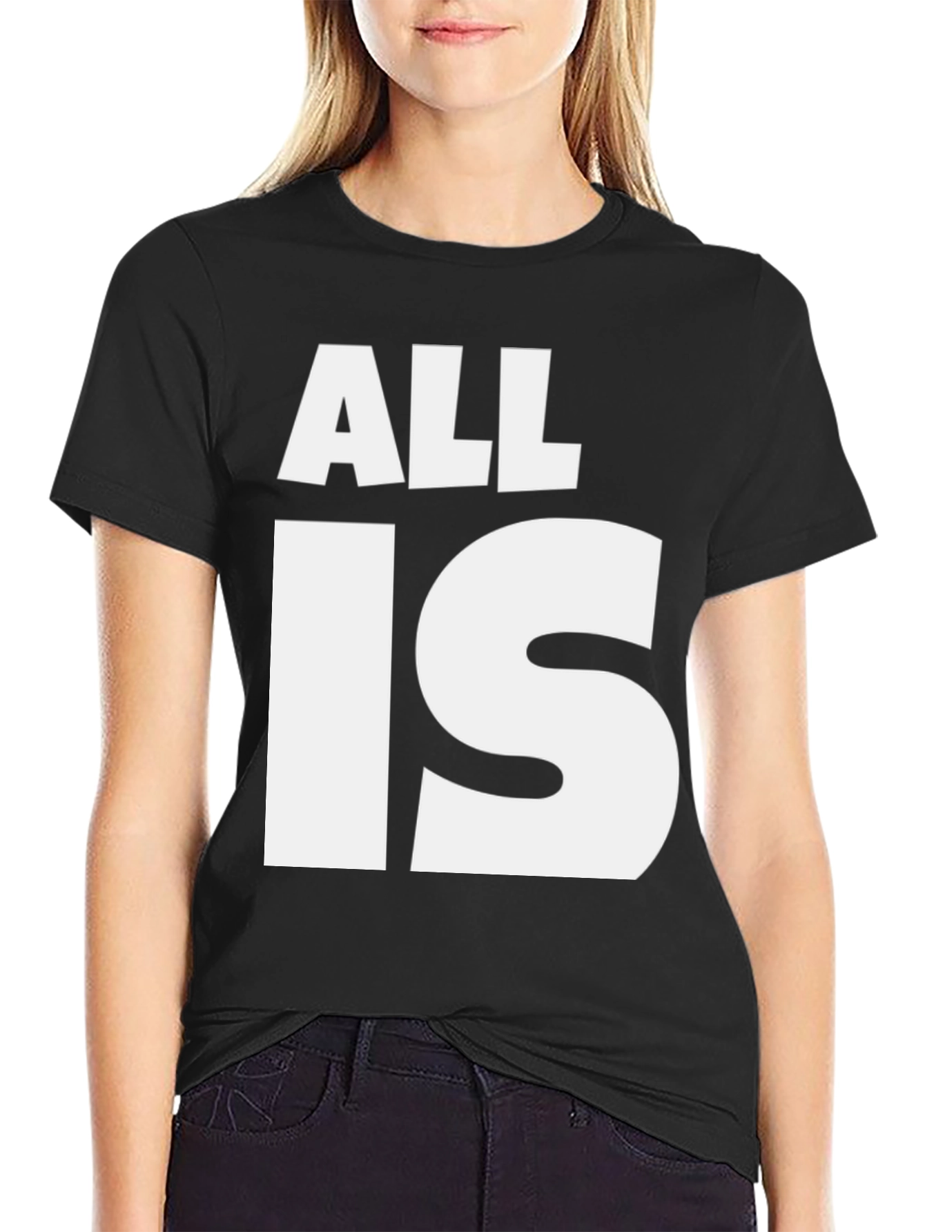All Is Well Graphic Tee - Black Cotton T-Shirt