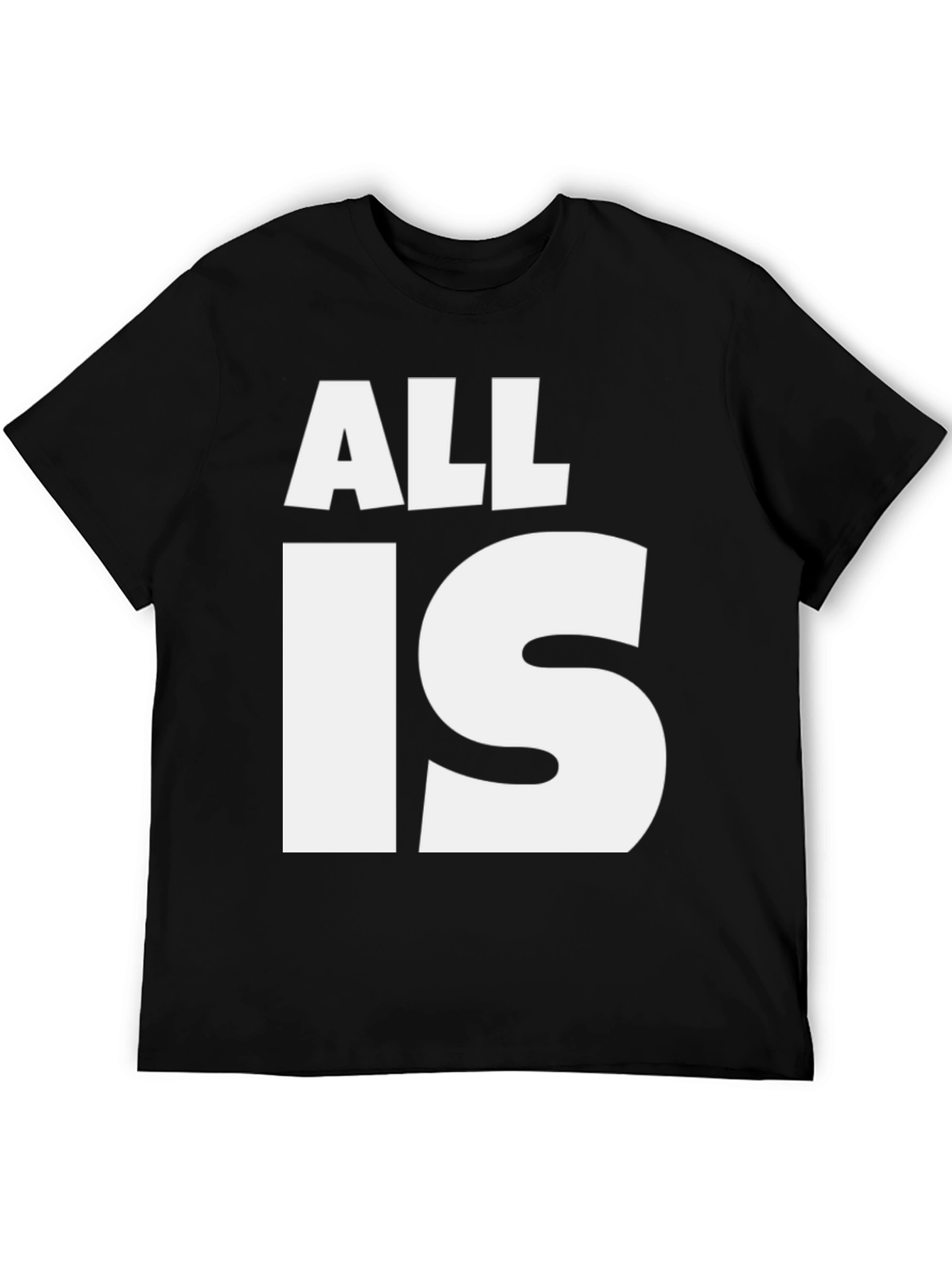 All Is Well Graphic Tee - Black Cotton T-Shirt