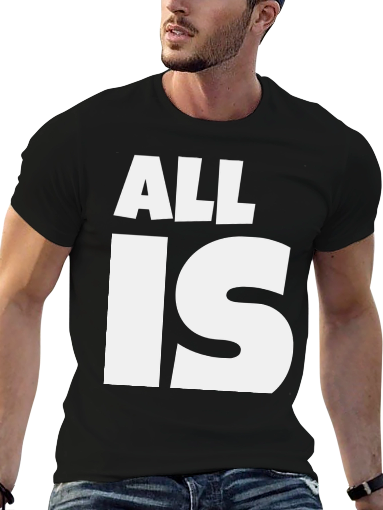 All Is Well Graphic Tee - Black Cotton T-Shirt