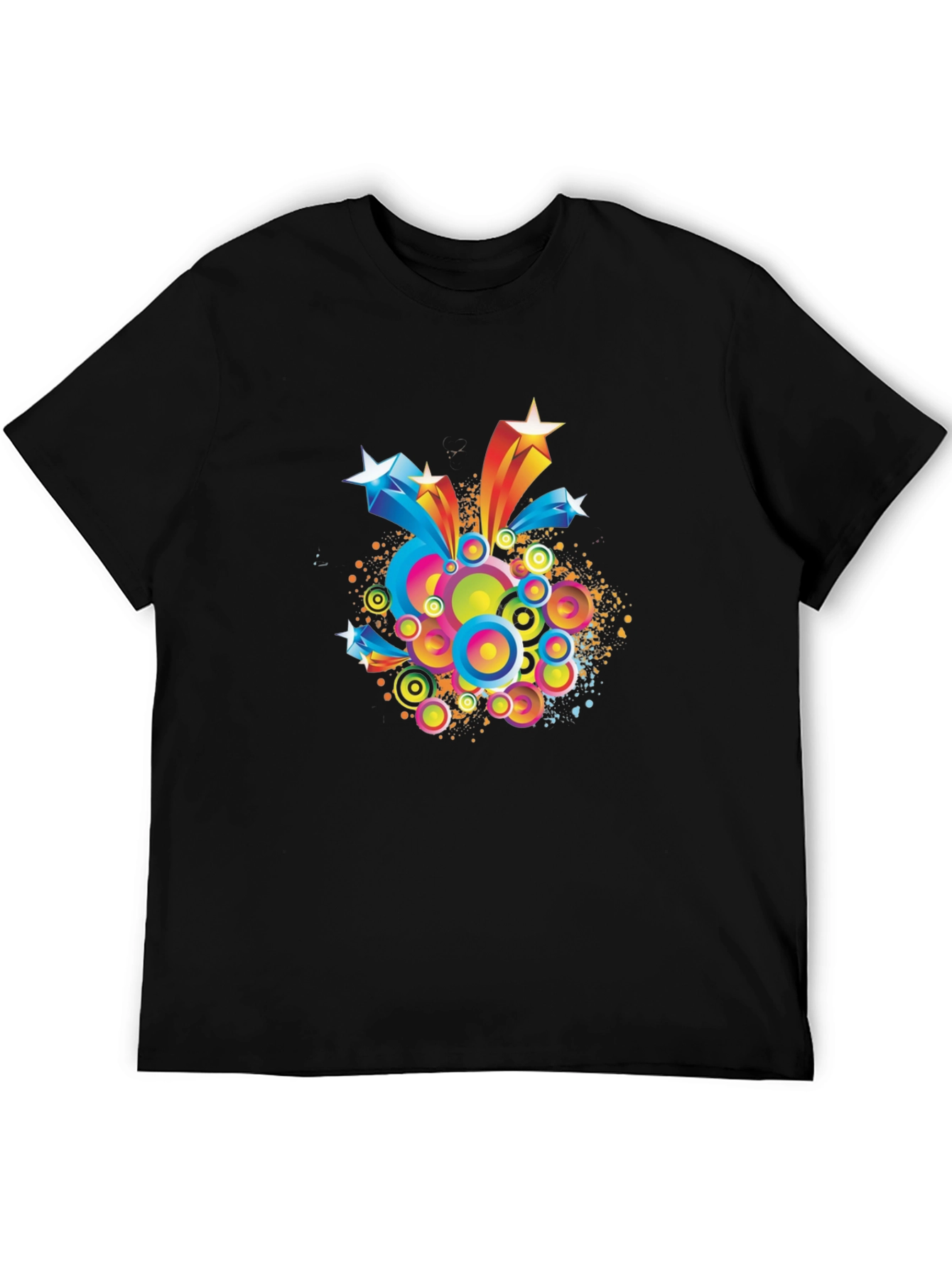 Retro Starburst Graphic Tee - Modern Mens T-Shirt