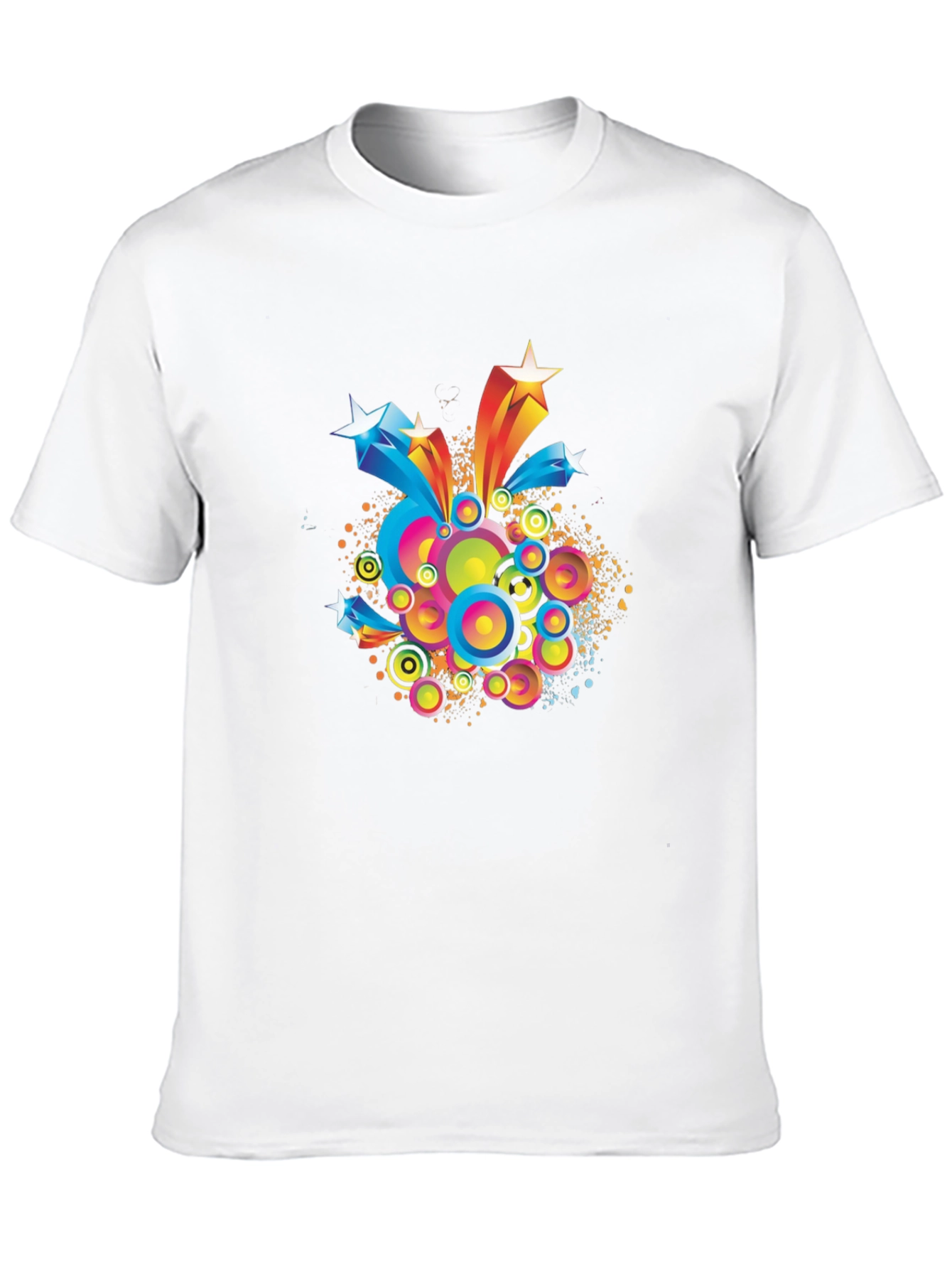 Retro Starburst Graphic Tee - Modern Mens T-Shirt