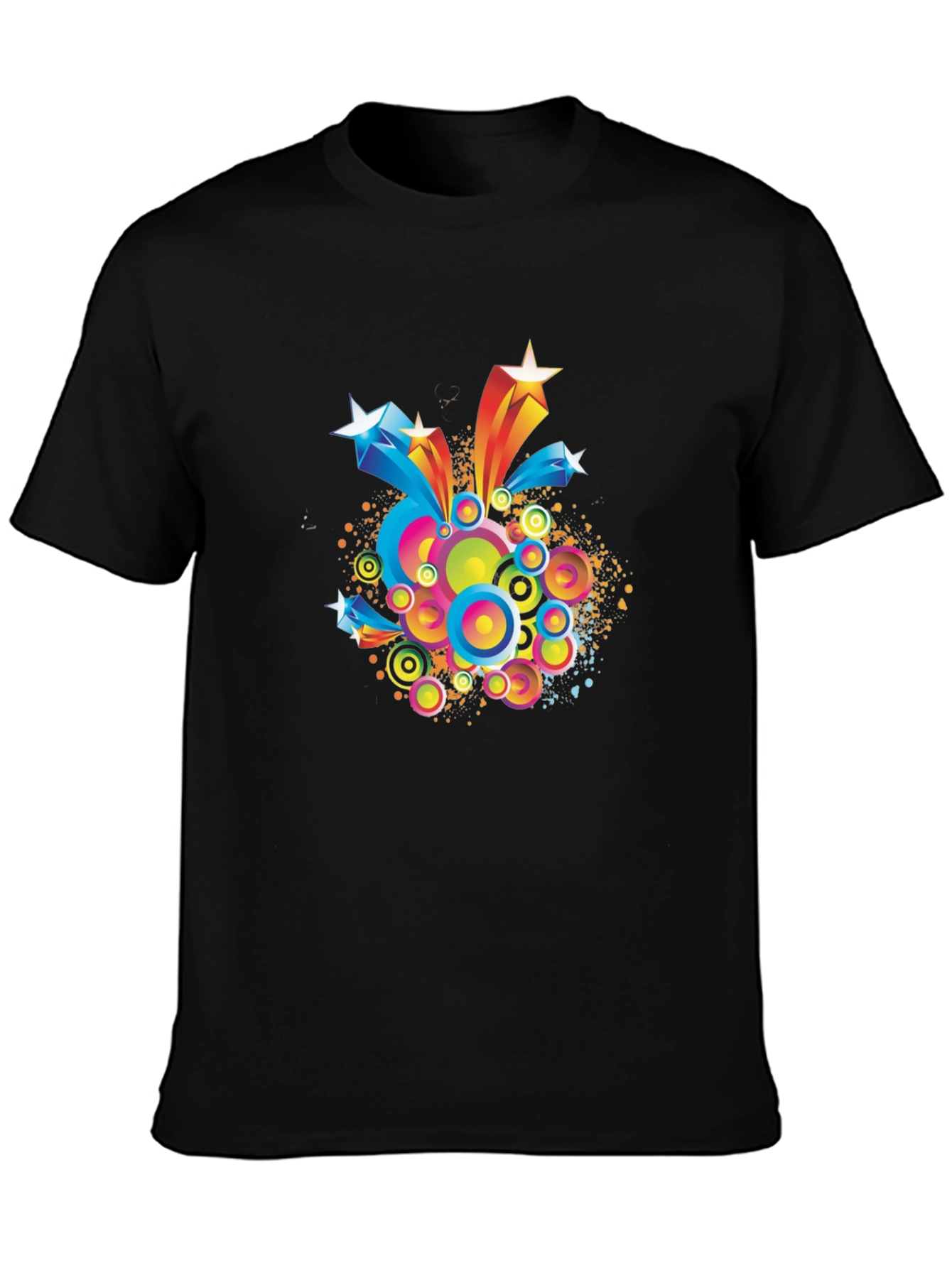 Retro Starburst Graphic Tee - Modern Mens T-Shirt
