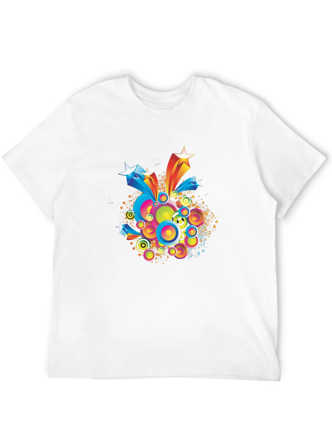 Retro Starburst Graphic Tee - Modern Mens T-Shirt
