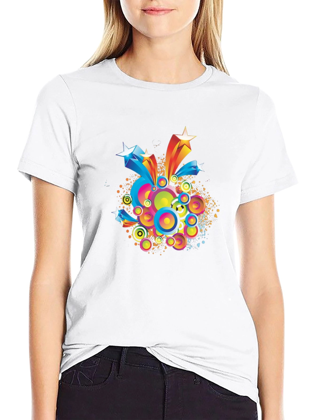 Retro Starburst Graphic Tee - Modern Mens T-Shirt