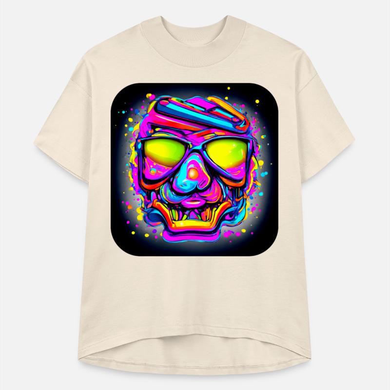 Neon Style Skull Rave Party Glow