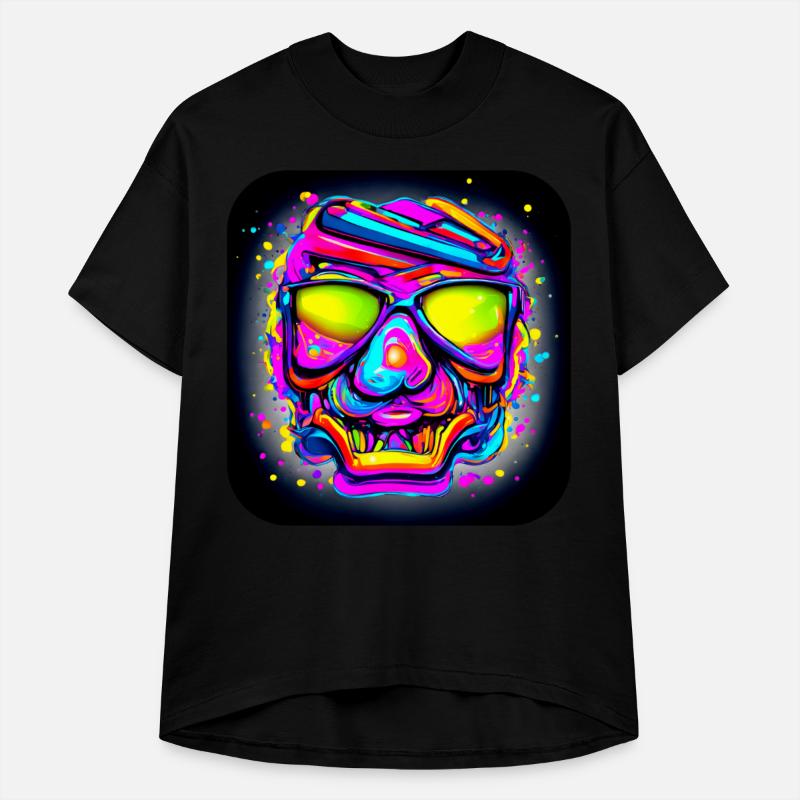 Neon Style Skull Rave Party Glow