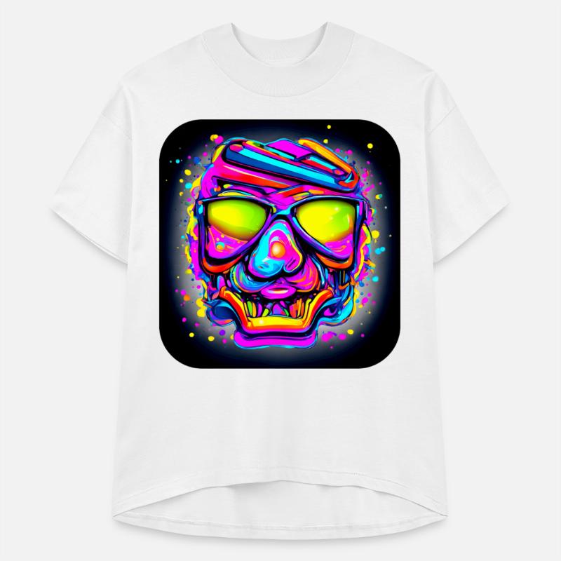 Neon Style Skull Rave Party Glow