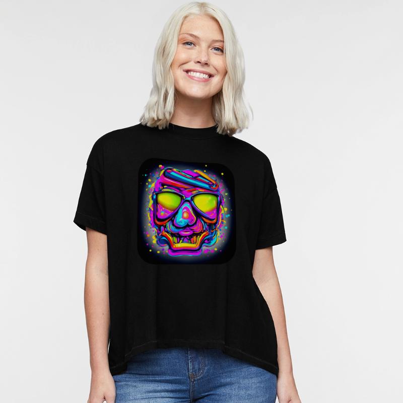 Neon Style Skull Rave Party Glow