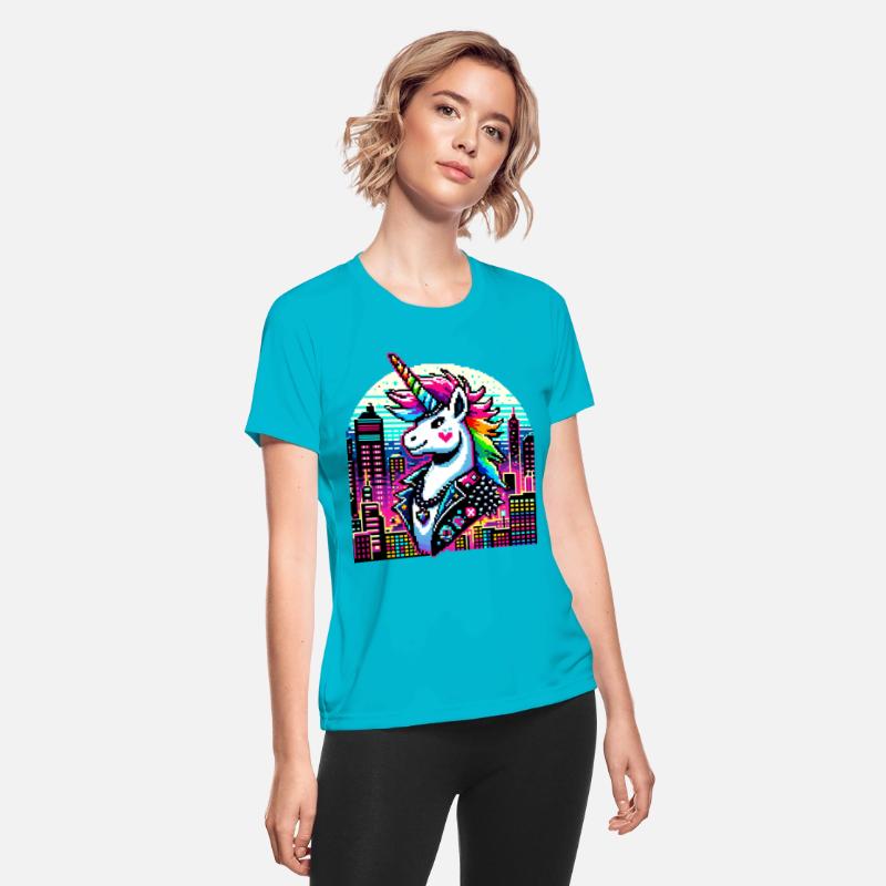 Neon Urban Unicorn: Pixel Art Chic