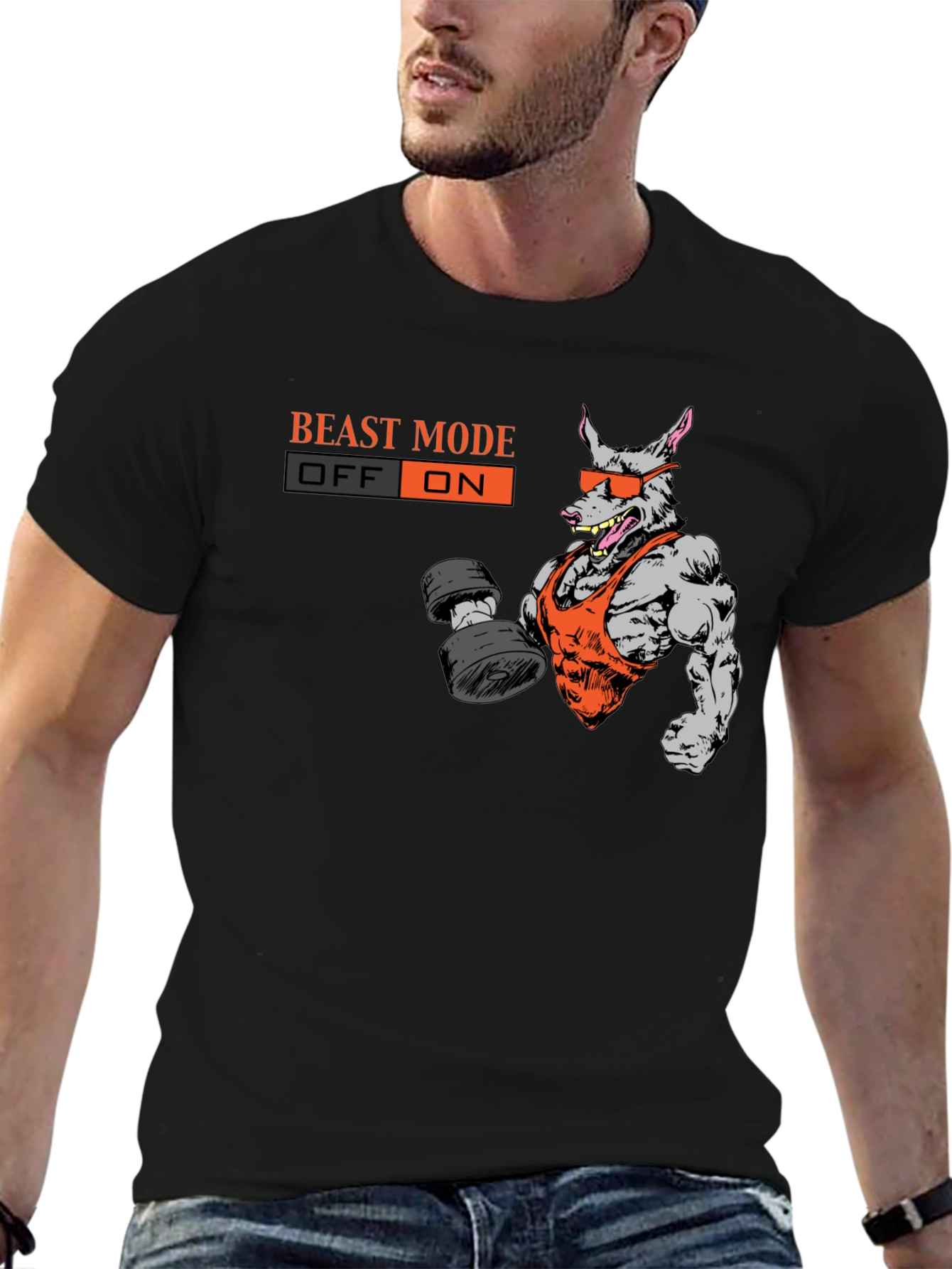 Beast Mode On T-Shirt - Gym Rat Graphic Tee